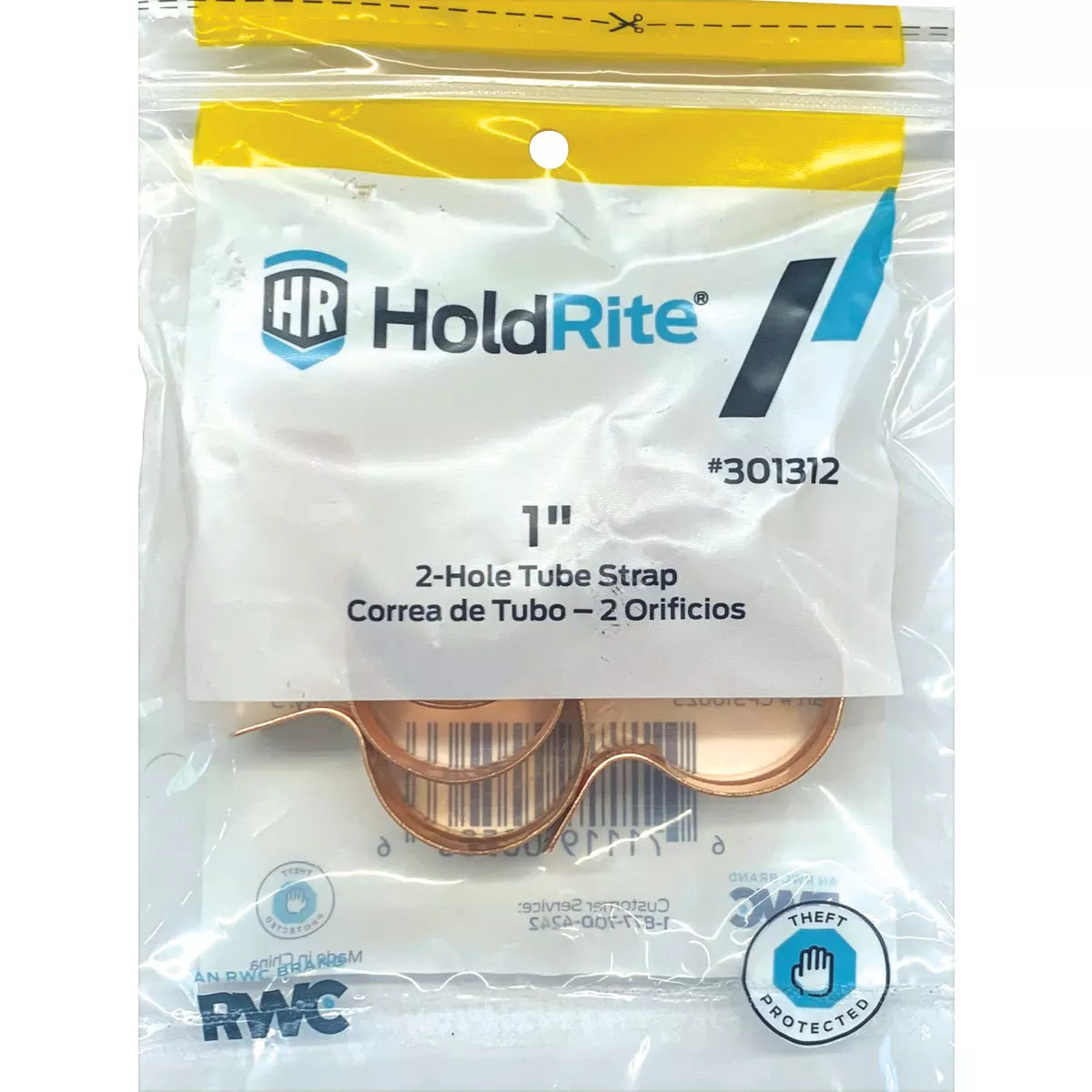 Holdrite 1 In. Copper Plated Steel Pipe Strap (5-Pack) - photo 2