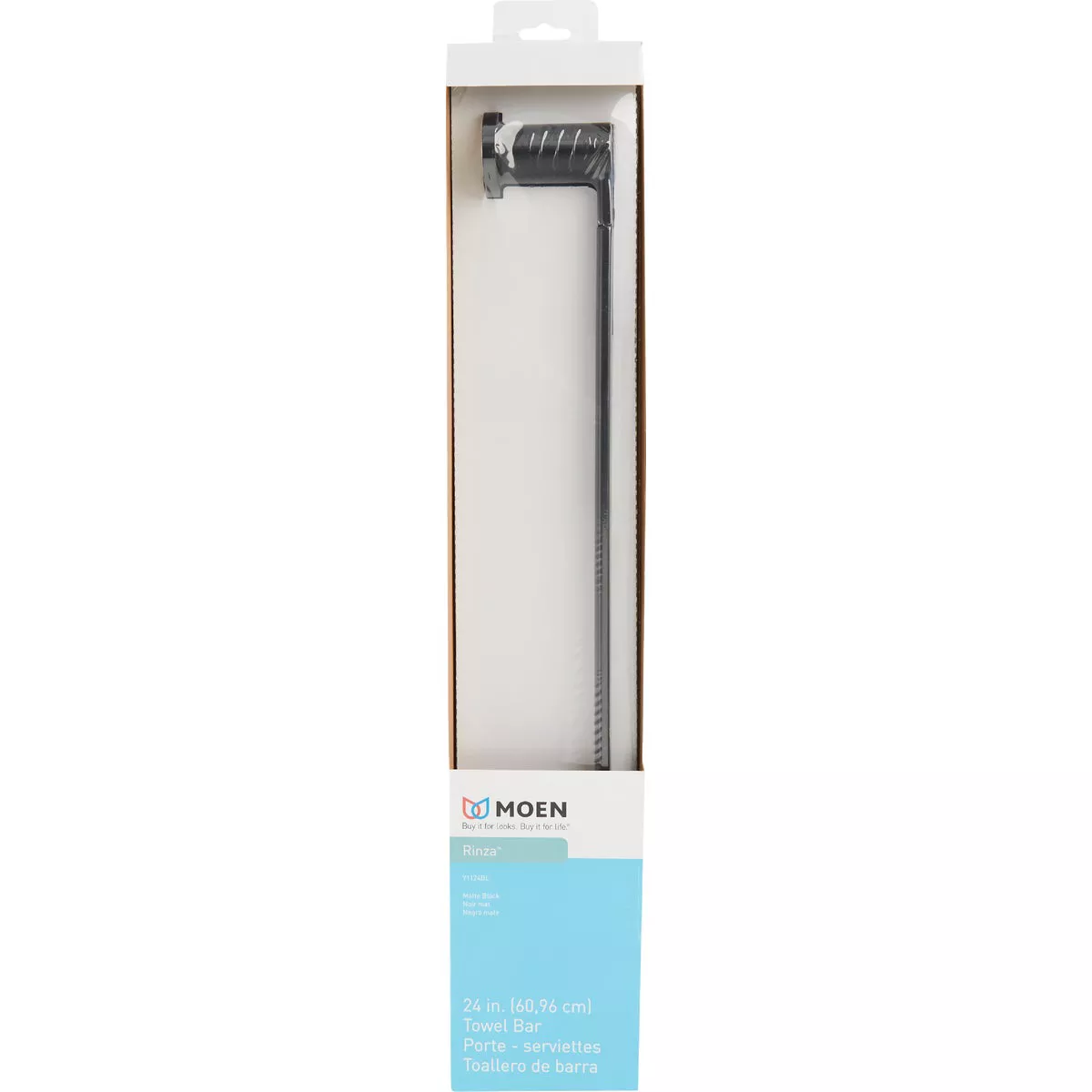 Moen Rinza 24 In. Towel Bar, Matte Black - photo 3