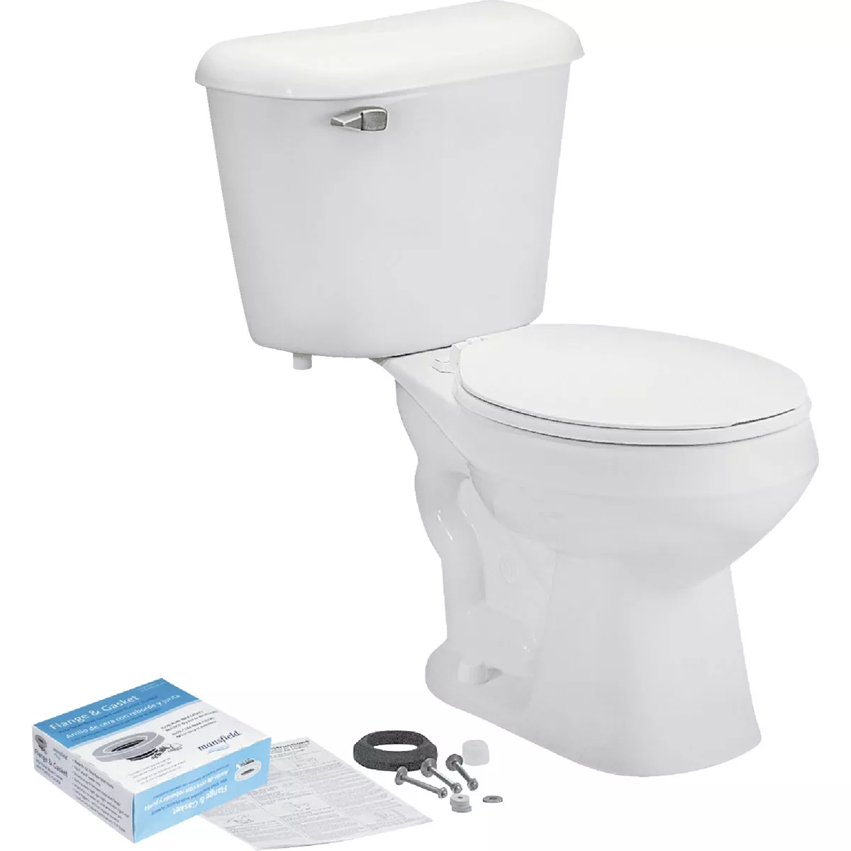Mansfield Pro-Fit 1 White Round Bowl 1.28 GPF Toilet Kit - photo 2
