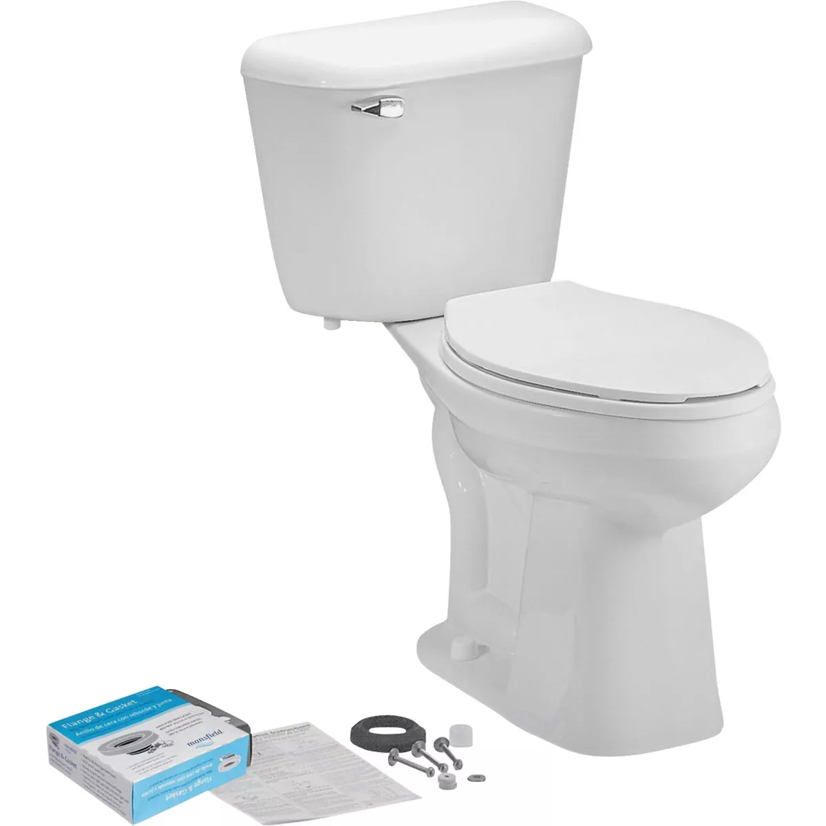 Mansfield Pro-Fit 3 White Elongated Bowl 1.28 GPF Toilet Kit - photo 3