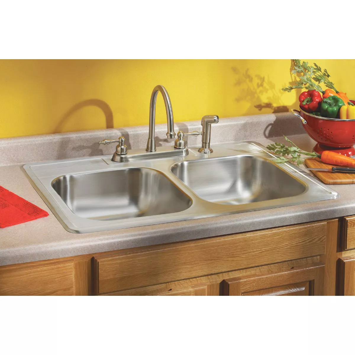 Elkay Double Bowl 33 In. x 22 In. x 6 In. Deep Luster Stainless Steel Kitchen Sink - photo 2