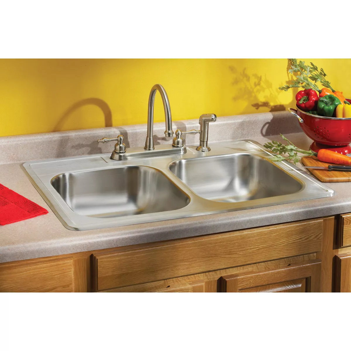 Elkay Double Bowl 33 In. x 22 In. x 6 In. Deep Luster Stainless Steel Kitchen Sink - photo 4