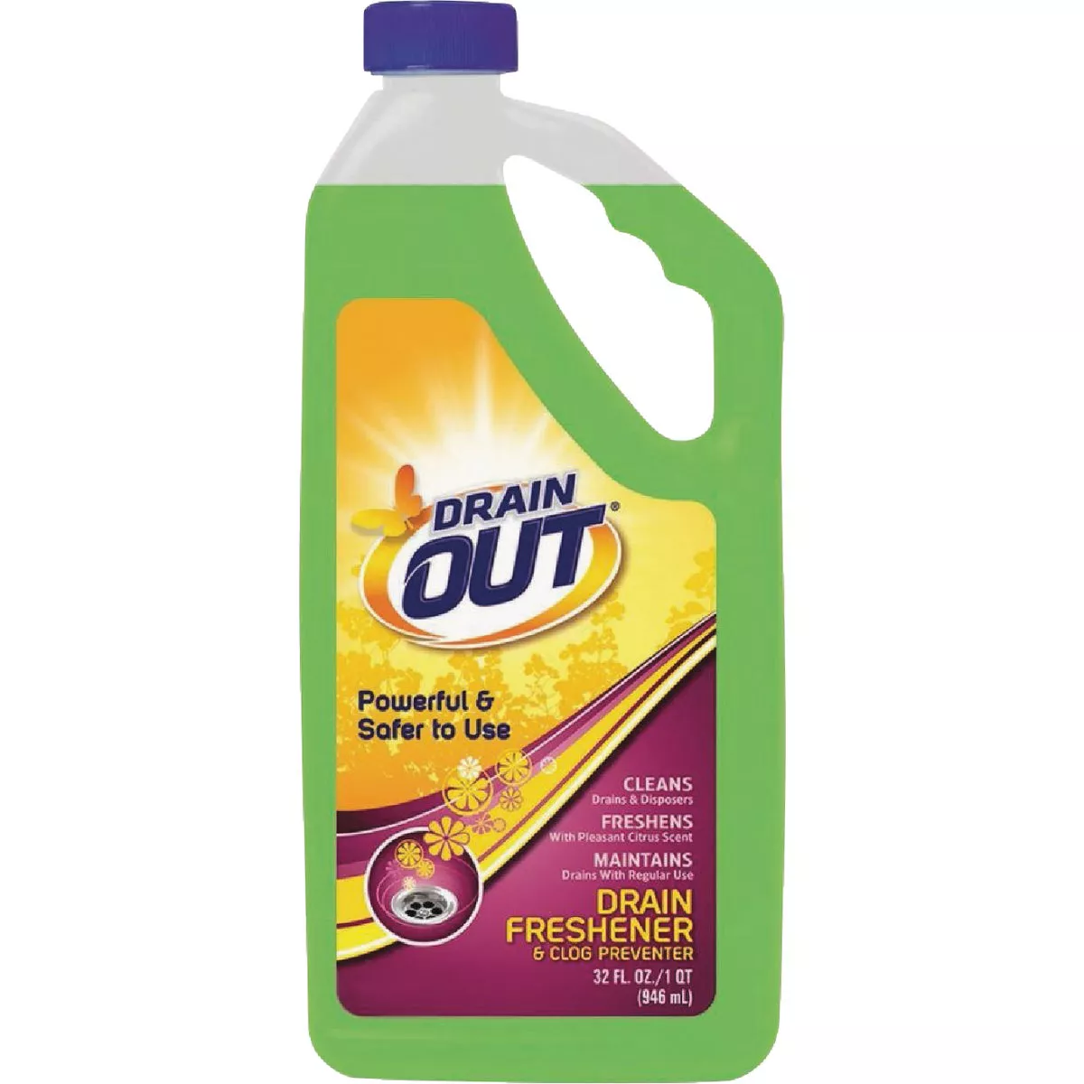 DrainOut 32 Oz. Liquid Drain Freshener & Clog Preventer