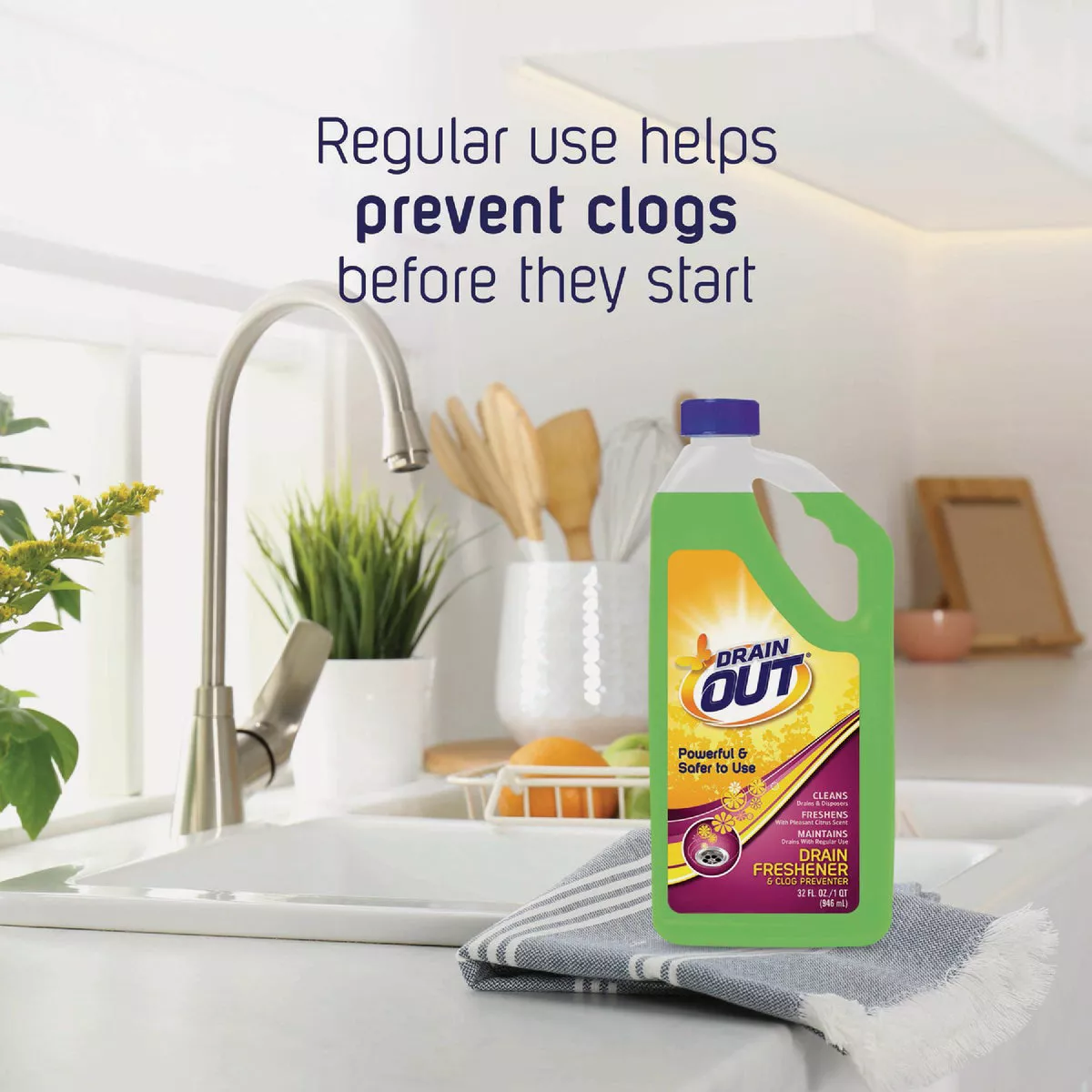 DrainOut 32 Oz. Liquid Drain Freshener & Clog Preventer - photo 4