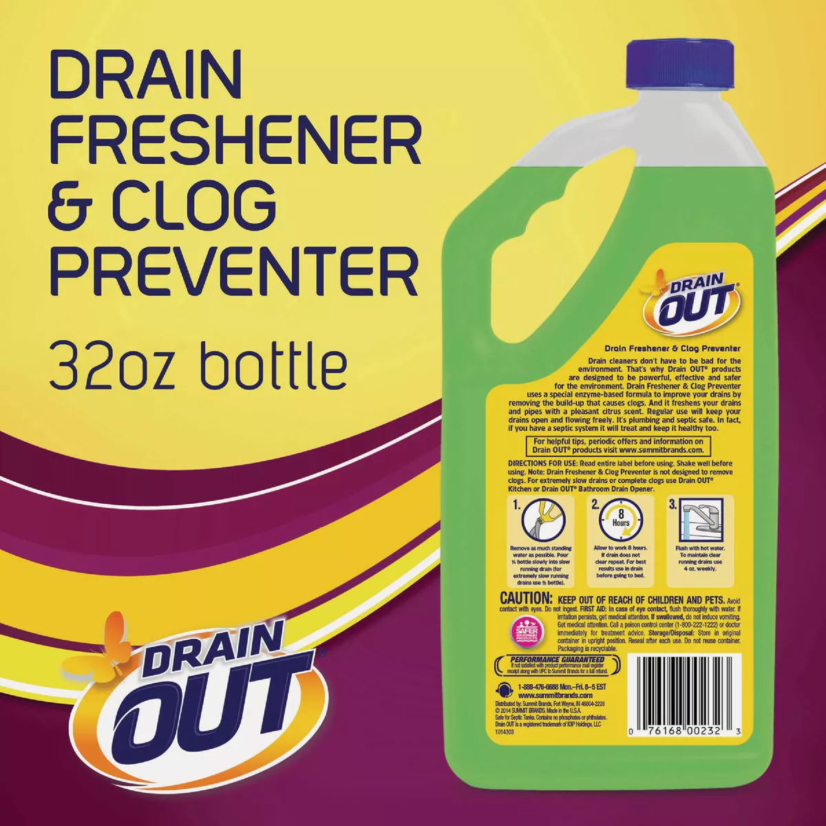 DrainOut 32 Oz. Liquid Drain Freshener & Clog Preventer - photo 3