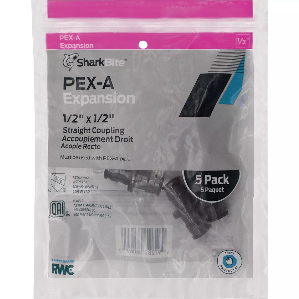 SharkBite 1/2 In. Poly PEX-A Coupling (5-Pack) - photo 2