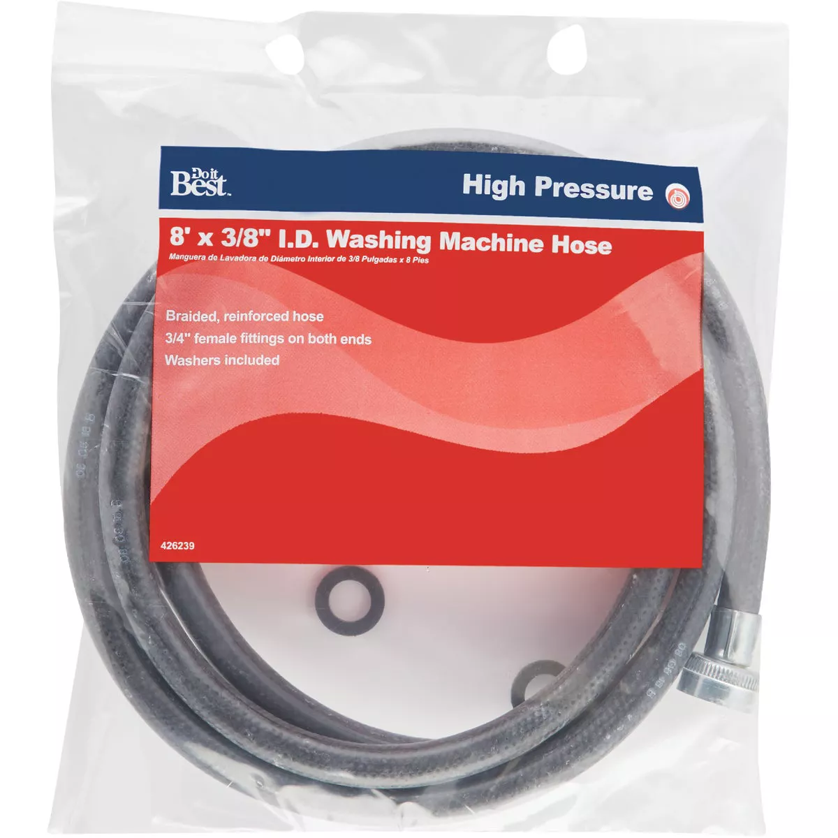 Do it 8 Ft. Reinforced EPDM Rubber Inlet Pressure Hose - photo 2