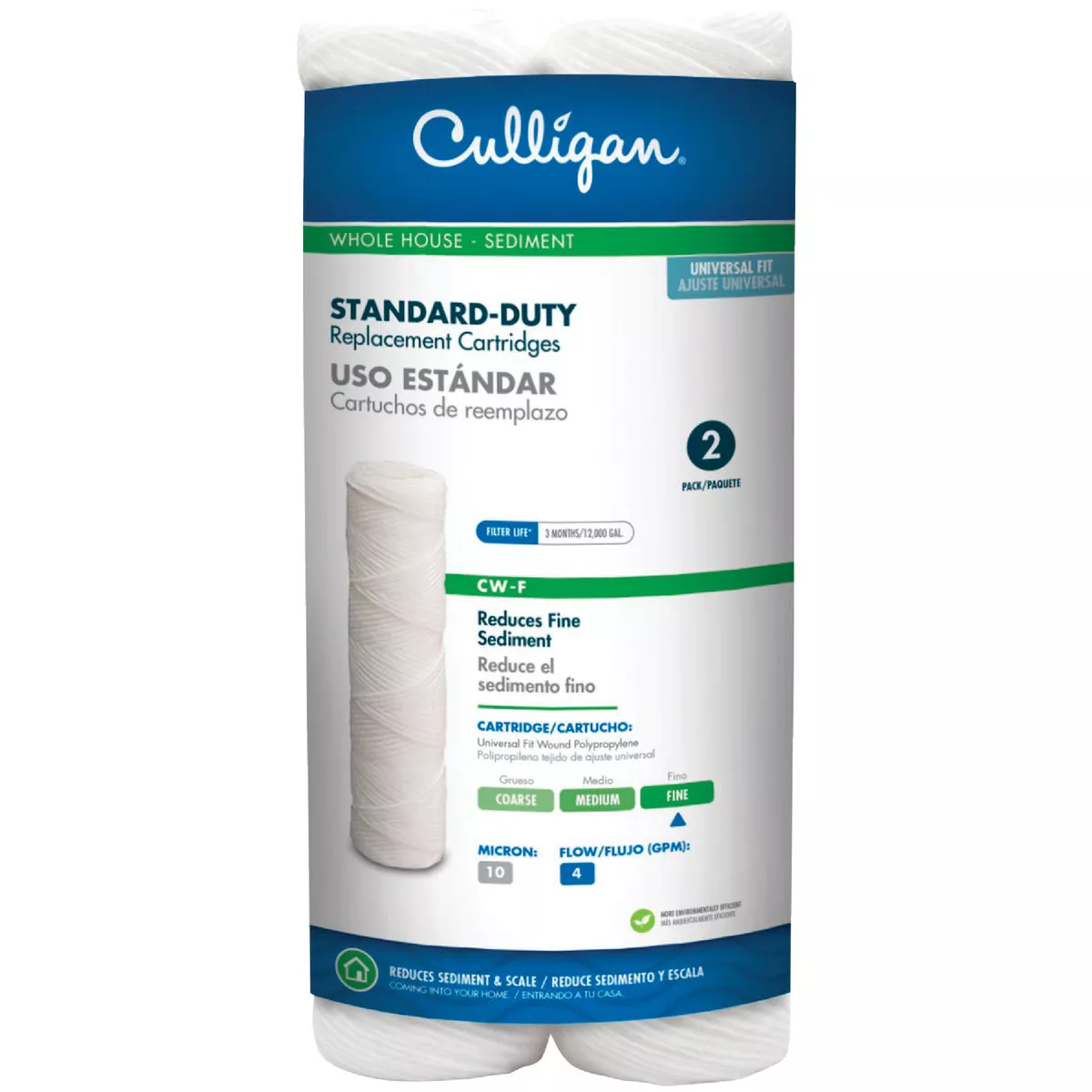 CWF Culligan Sediment Whole House Water Filter Cartridge, (2-Pack) - photo 2