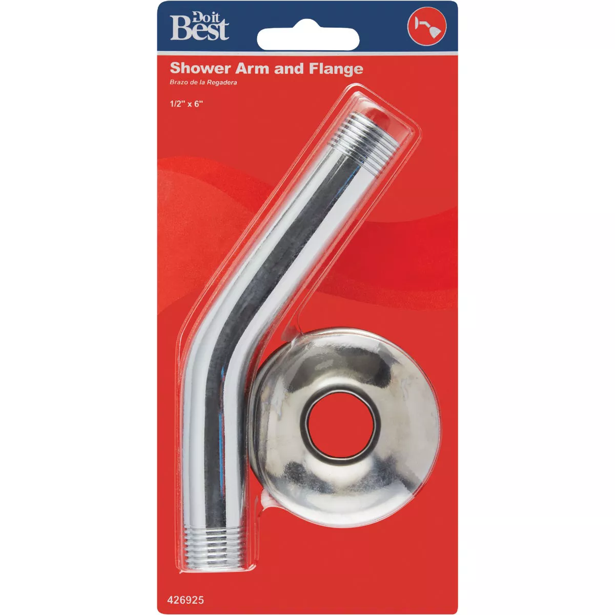 Do it 6 In. Chrome Shower and Flange - photo 2