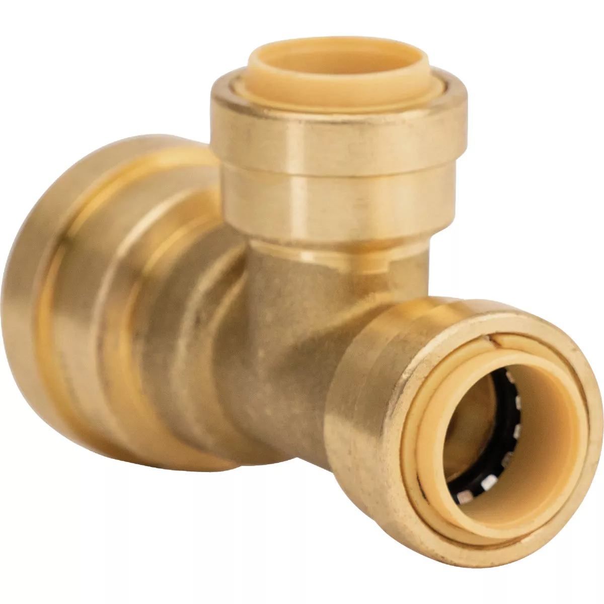 QuickFitting 3/4 In. x 1/2 In. x 1/2 In. Push-to-Connect Brass Reducing Tee