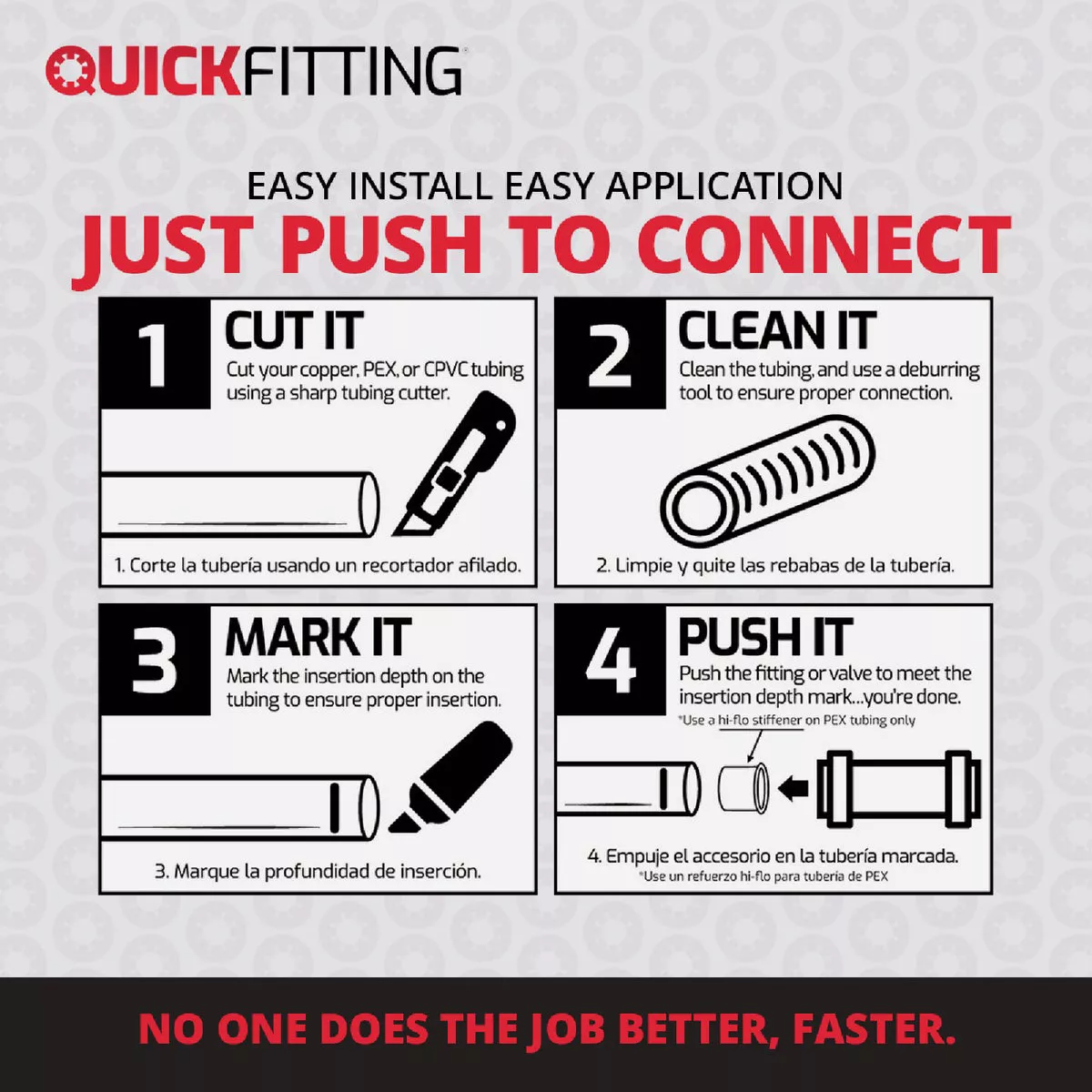 QuickFitting 3/4 In. x 1/2 In. x 1/2 In. Push-to-Connect Brass Reducing Tee - photo 3