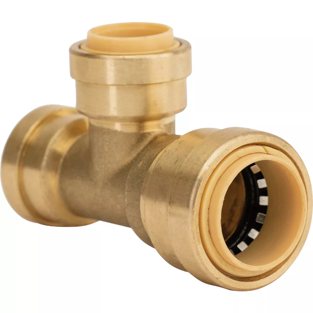 QuickFitting 3/4 In. x 1/2 In. x 1/2 In. Push-to-Connect Brass Reducing Tee - photo 5