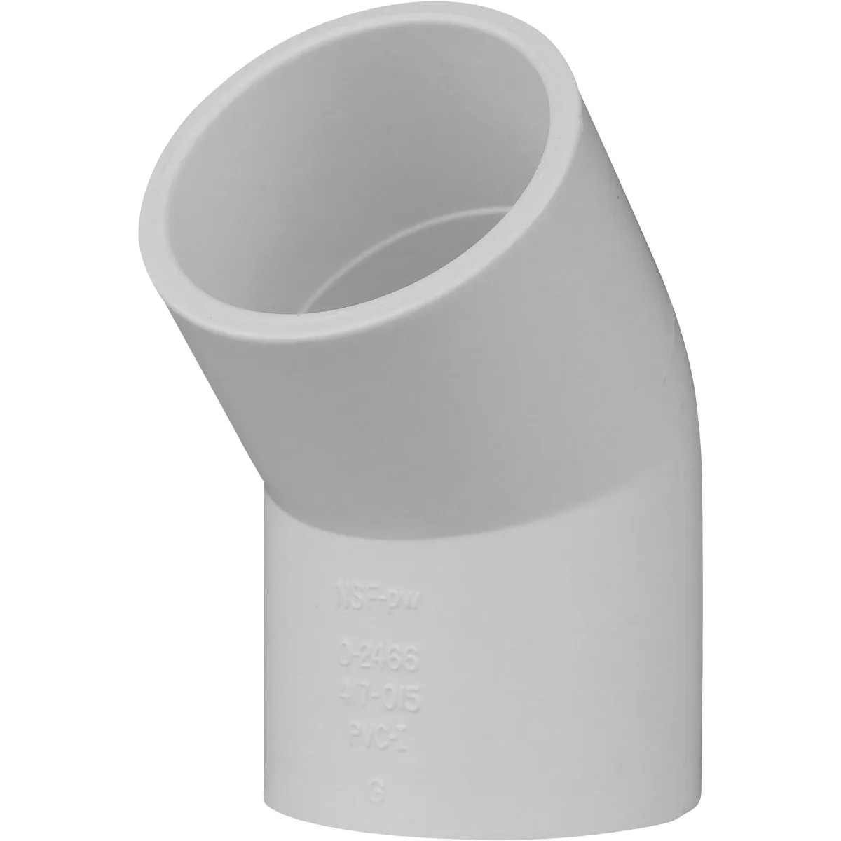 Charlotte Pipe 1-1/2 In. Slip x Slip Schedule 40 45 Deg. PVC Elbow (1/8 Bend)