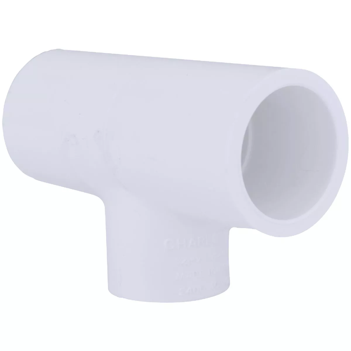 Charlotte Pipe 3/4 In. A x 3/4 In. B x 1/2 In. C Schedule 40 Pressure Reducing PVC Tee