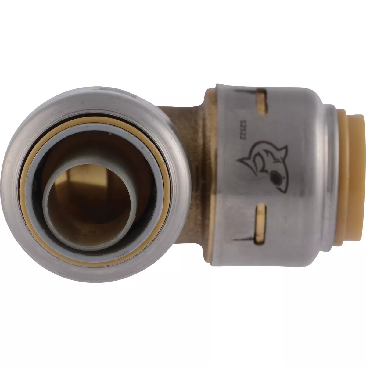 SharkBite 1/2 In. CTS x 1/2 In. Polybutylene 90 Deg. Push-to-Connect Conversion Brass Elbow - photo 2