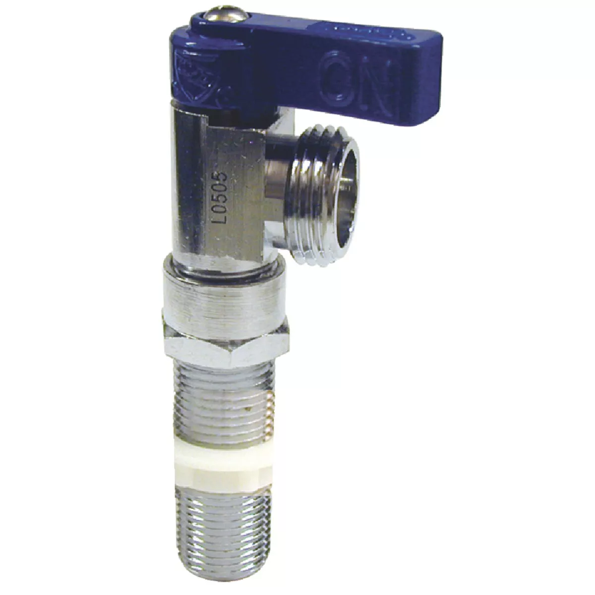 ProLine 1/2 In. MIP x 1/2 In. SWT x 3/4 In. MHT Blue Handle Washing Machine Valve