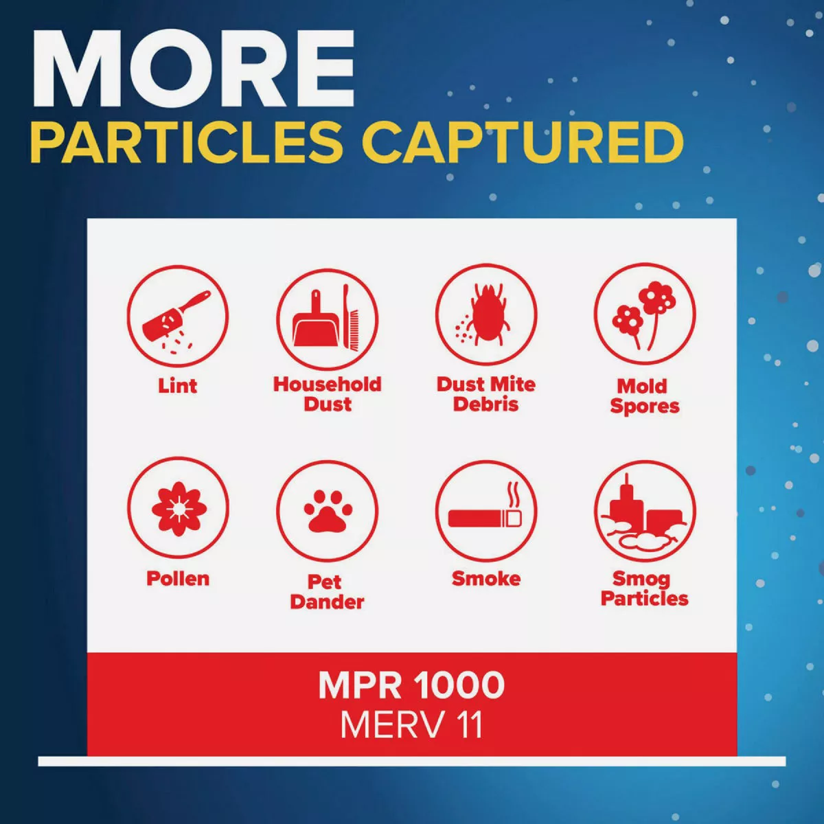 Filtrete 20 In. x 20 In. x 1 In. 1000/1085 MPR Allergen Defense Furnace Filter, MERV 11 - photo 5