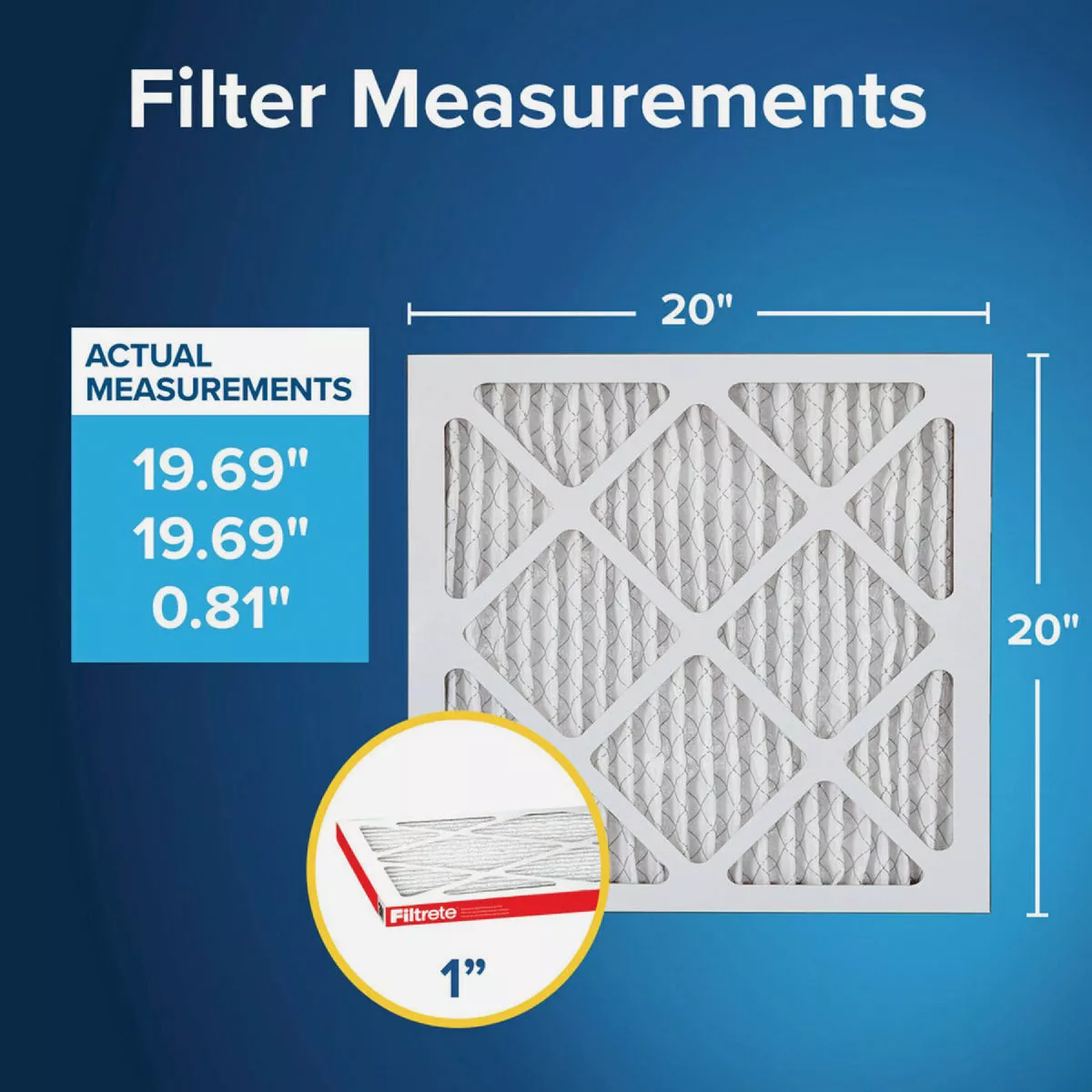 Filtrete 20 In. x 20 In. x 1 In. 1000/1085 MPR Allergen Defense Furnace Filter, MERV 11 - photo 2