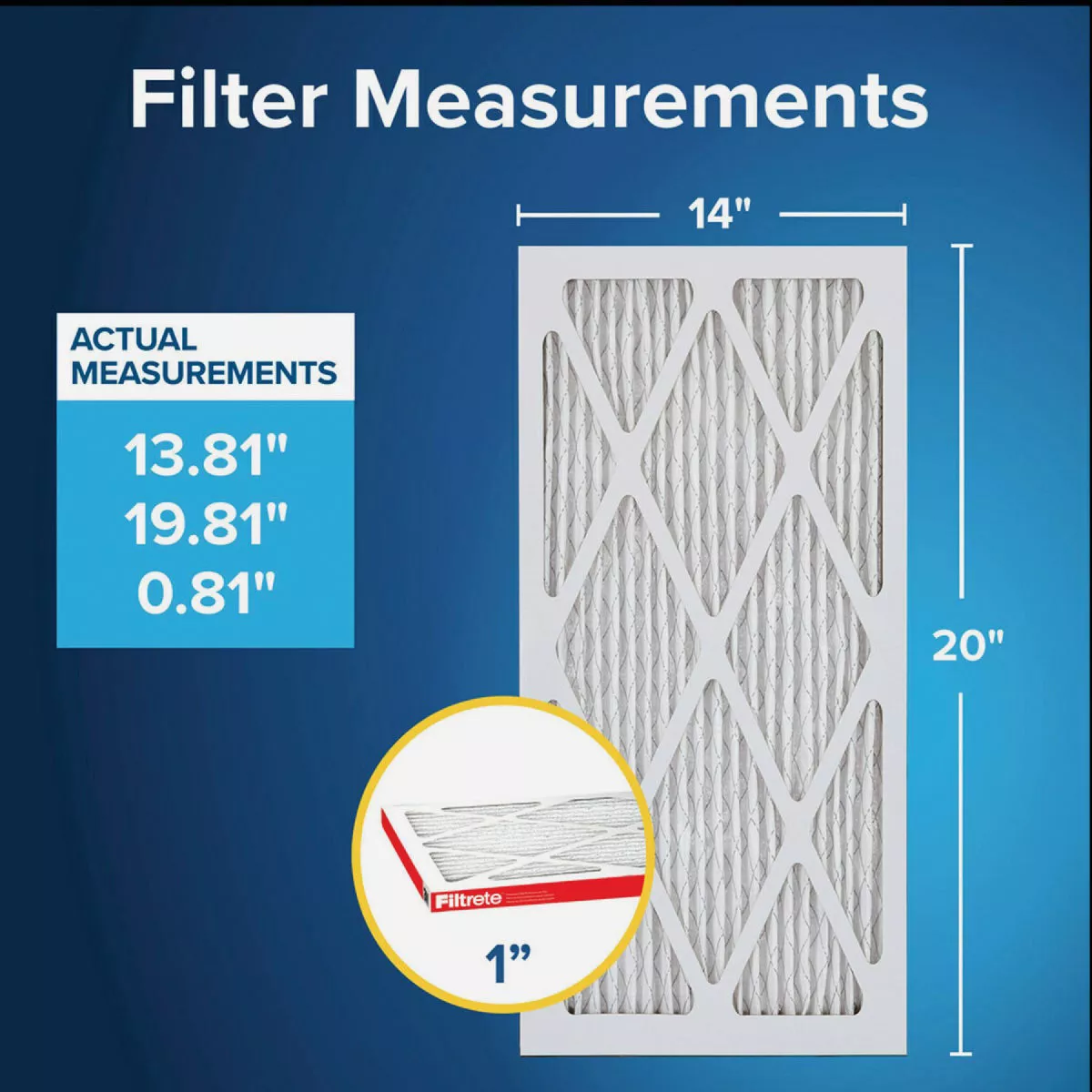 Filtrete 14 In. x 20 In. x 1 In. 1000/1085 MPR Allergen Defense Furnace Filter, MERV 11 - photo 2