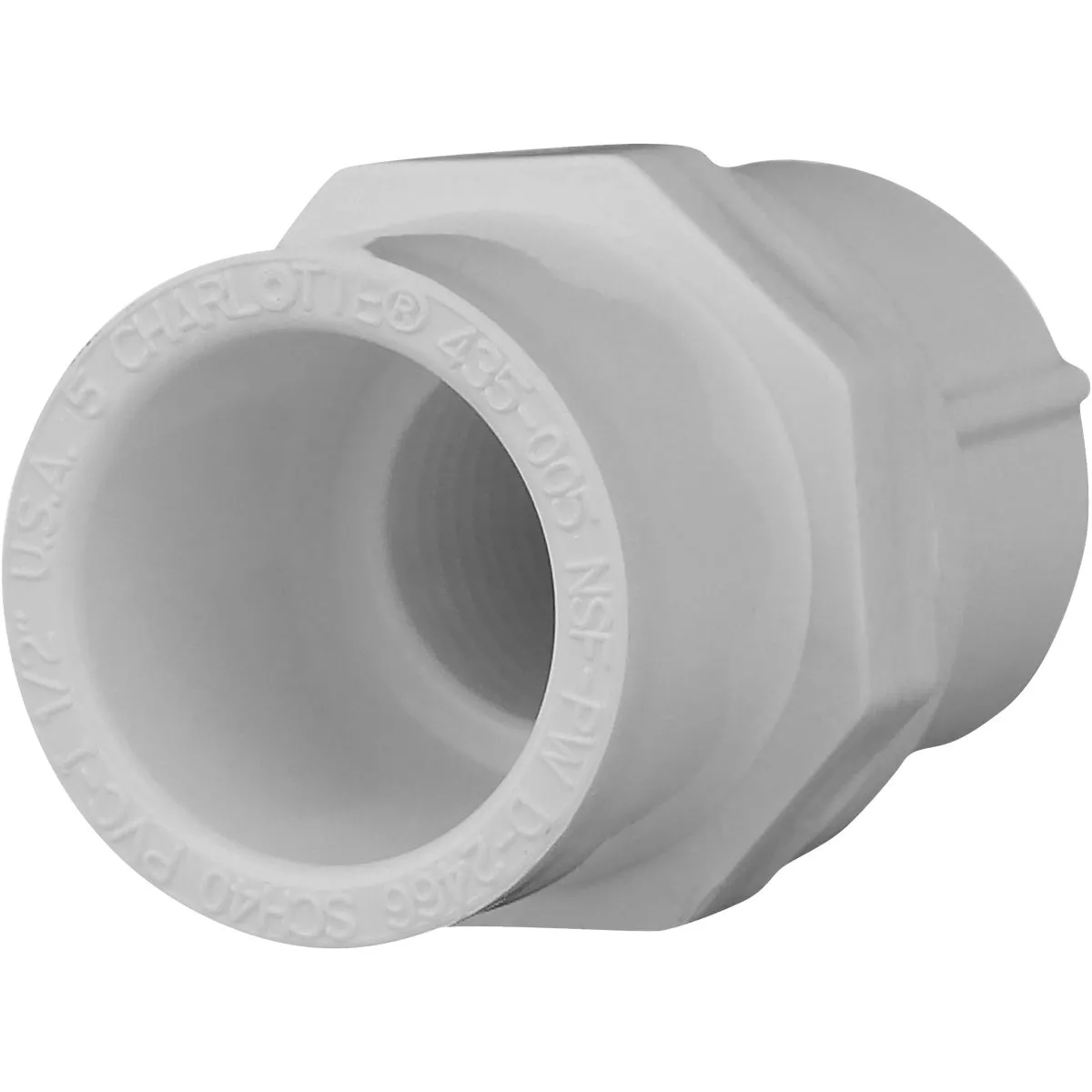 Charlotte Pipe Female Schedule 40 1/2 in. PVC Adapter