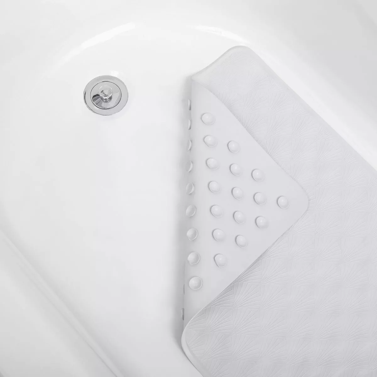 Zenith Zenna Home 16 In. x 28 In. White Rubber Bath Mat - photo 5