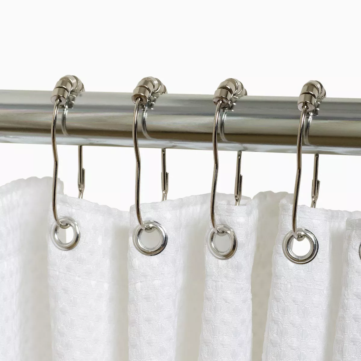 Zenith Zenna Home Chrome Roller Shower Curtain Hook (12 Count) - photo 2
