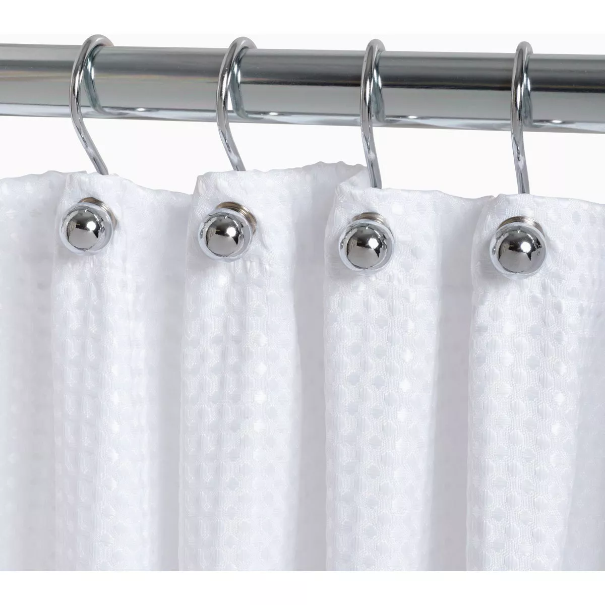 Zenna Home Chrome Ball End Shower Curtain Hook (12-Count) - photo 2