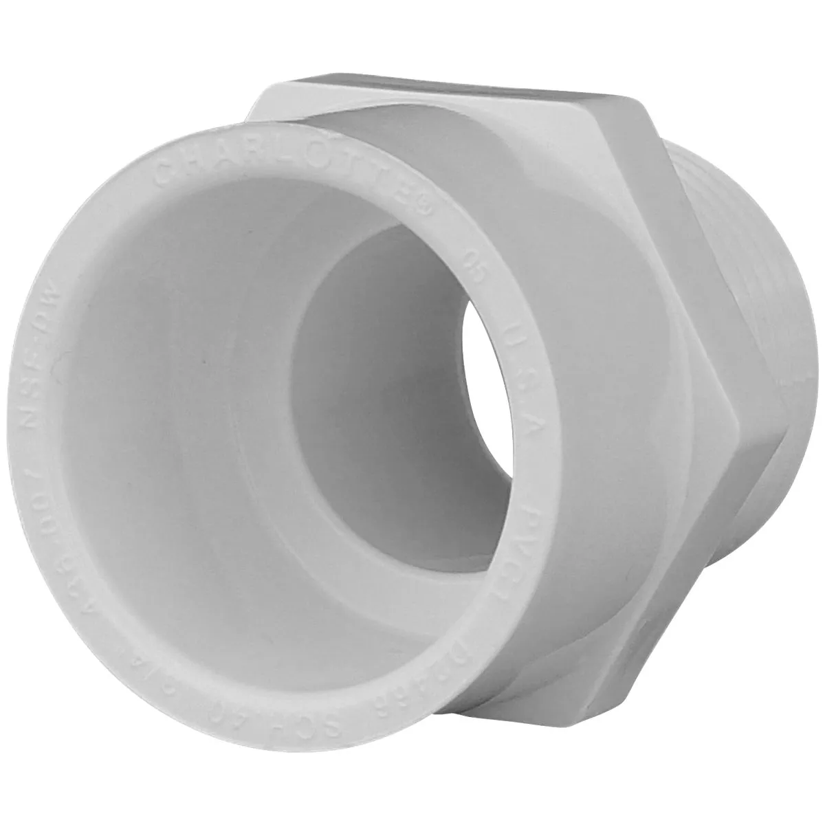 Charlotte Pipe 3/4 In. x 3/4 In. Schedule 40 Male PVC Adapter