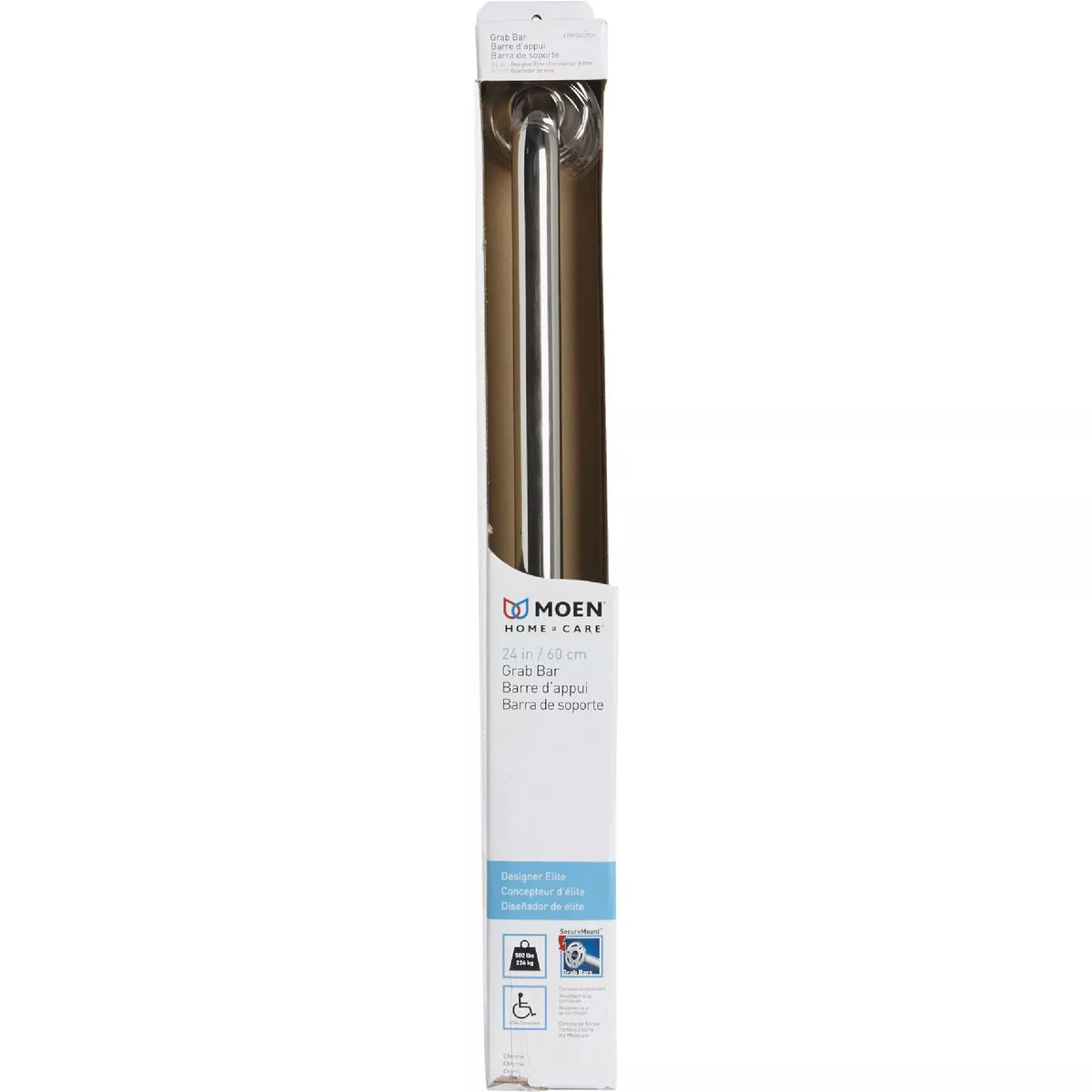 Moen Home Care 24 In. Concealed Screw Designer Grab Bar, Chrome - photo 2
