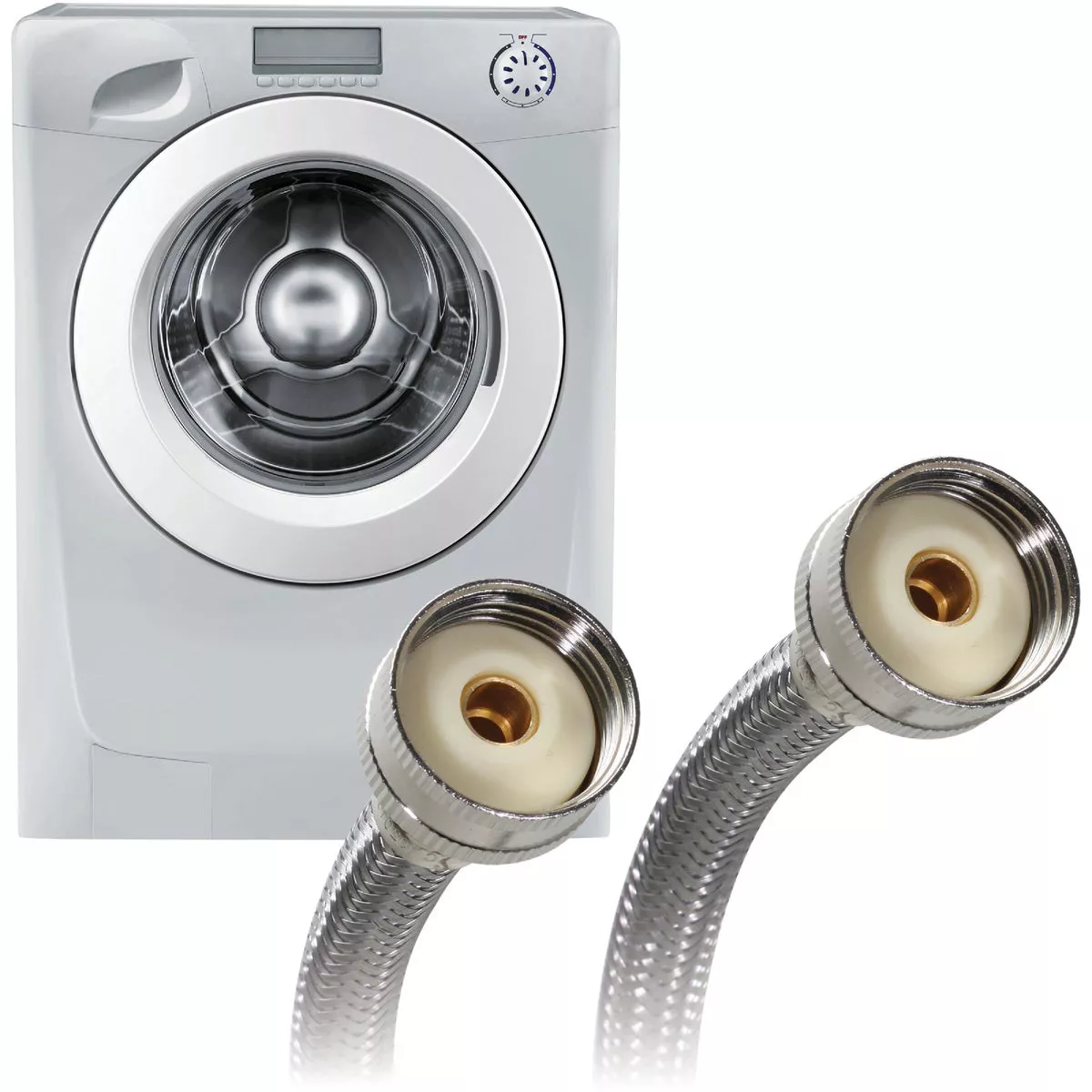 Fluidmaster 3/4 x 3/4 In. Hose Fitting x 60 In. L Braided Stainless Steel Washing Machine Hose - photo 3