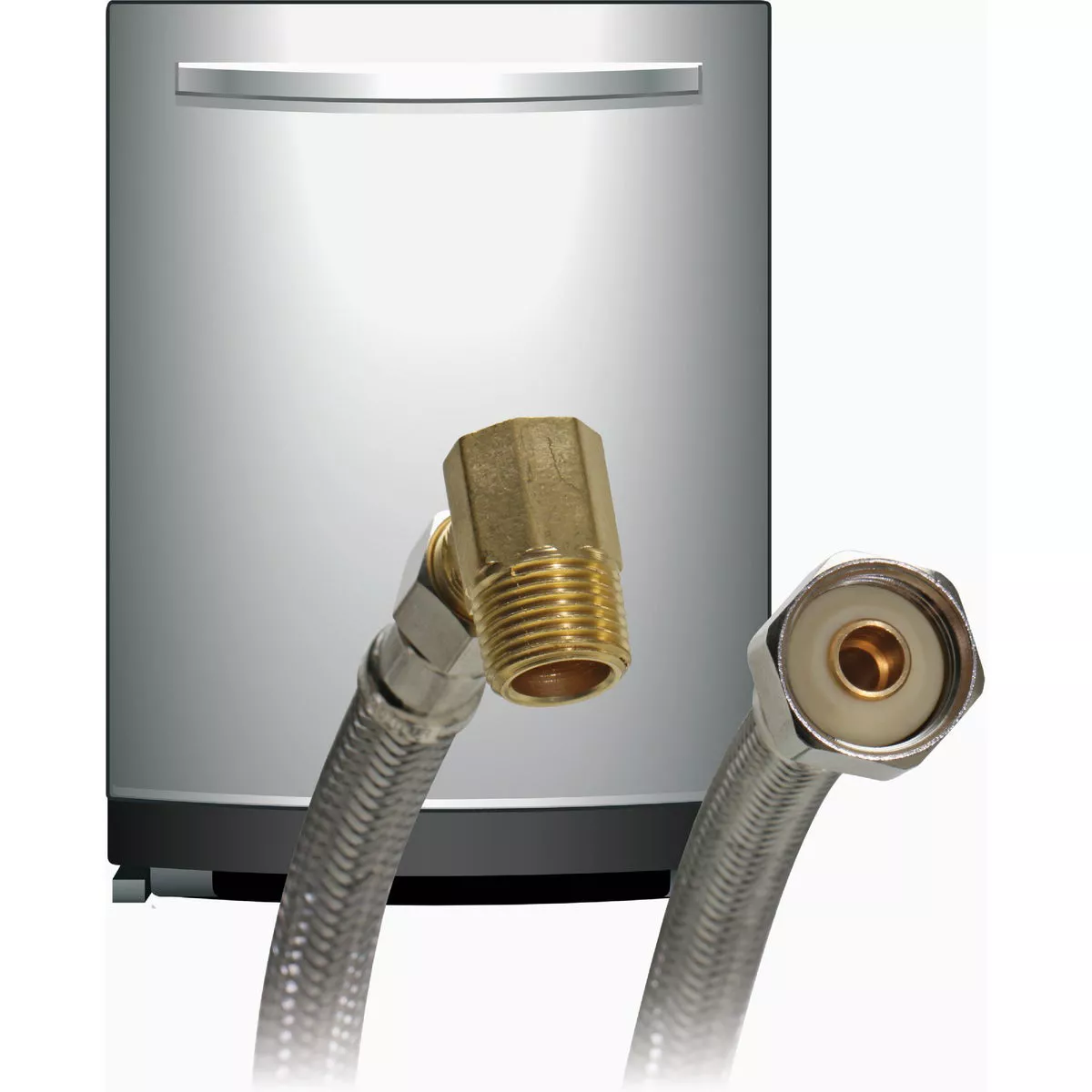 Fluidmaster Universal Fit 60 In. L Braided Stainless Steel Dishwasher Connector - photo 2