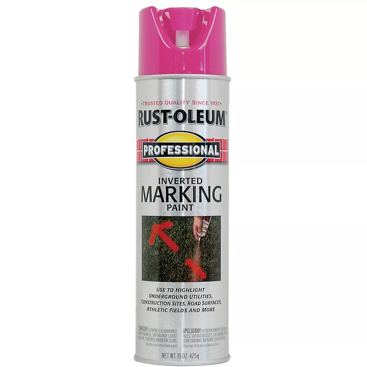 Rust-Oleum Professional Fluorescent Pink 15 Oz. Inverted Marking Spray Paint