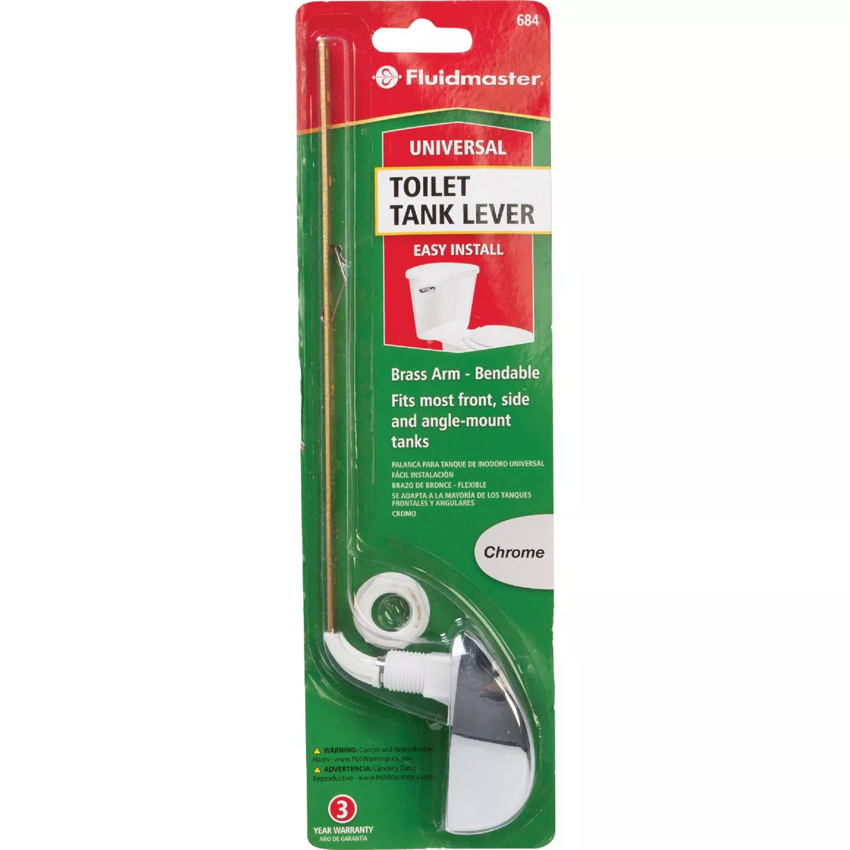 Fluidmaster Sure-Fit Chrome Tank Lever with Metal Arm - photo 5