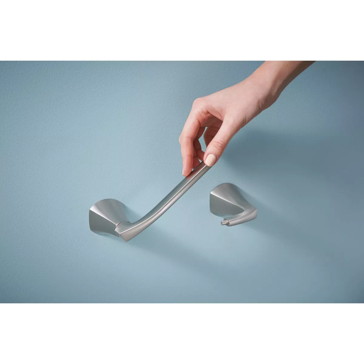 Moen Lindor Wall Mount Pivoting Toilet Paper Holder, Spot Resist Brushed Nickel - photo 3