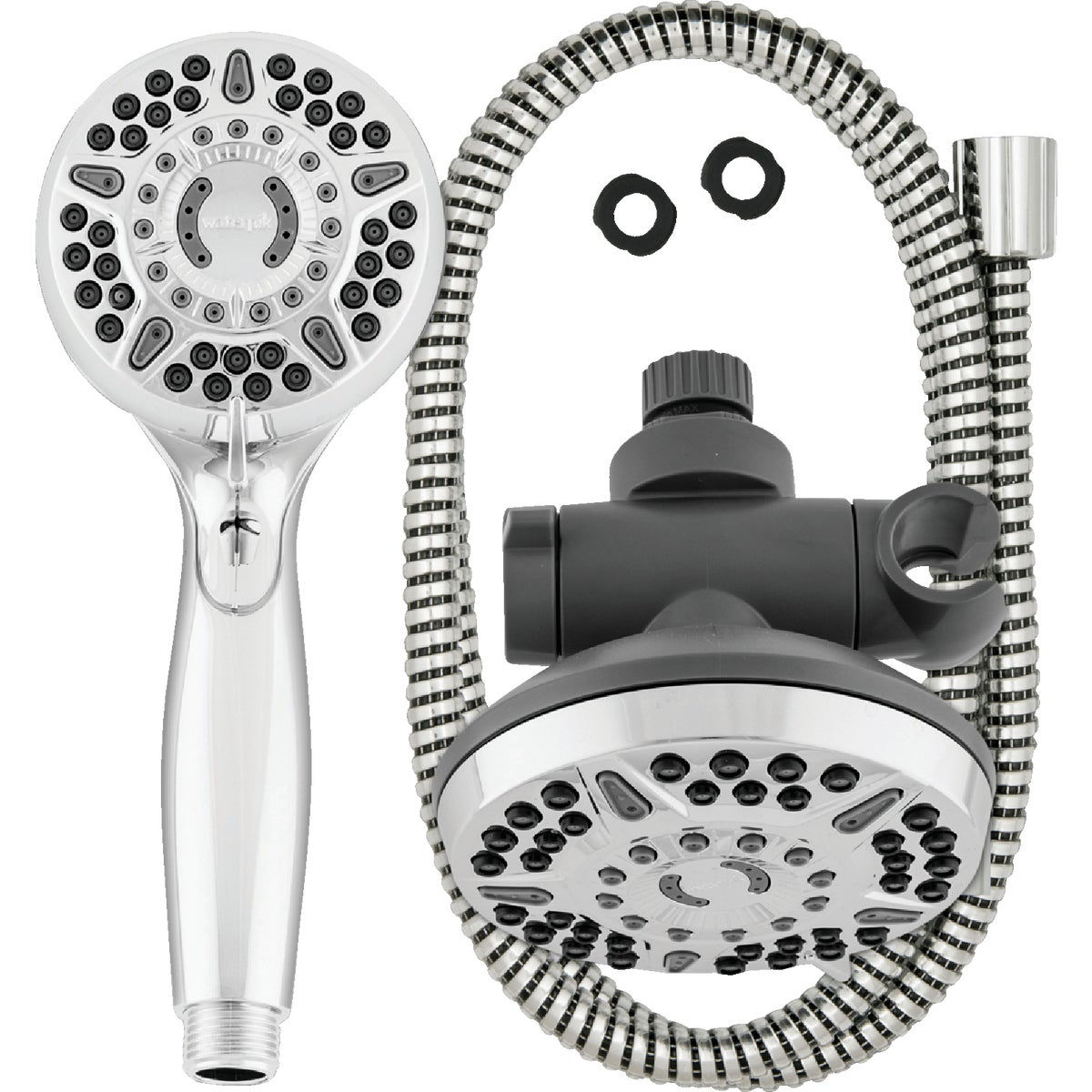 Waterpik PowerPulse Massage Dual Shower System 6+6Spray 1.8 GPM Combo