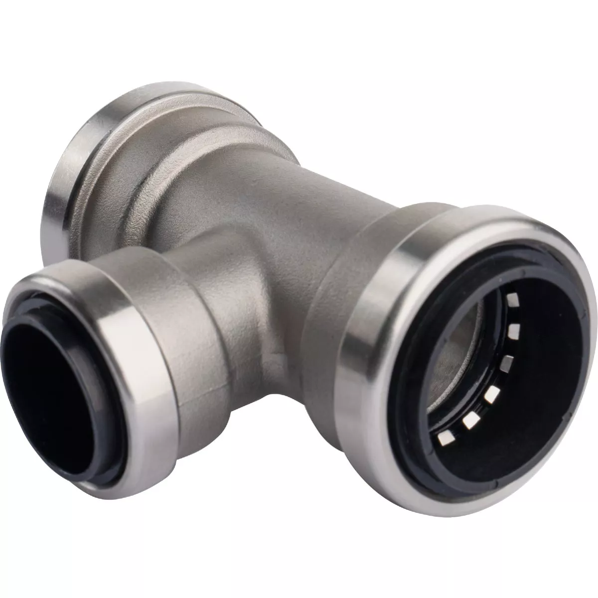 QuickFitting 1 In. x 1 In. x 3/4 In. Push-to-Connect Stainless Steel Reducing Tee - photo 5