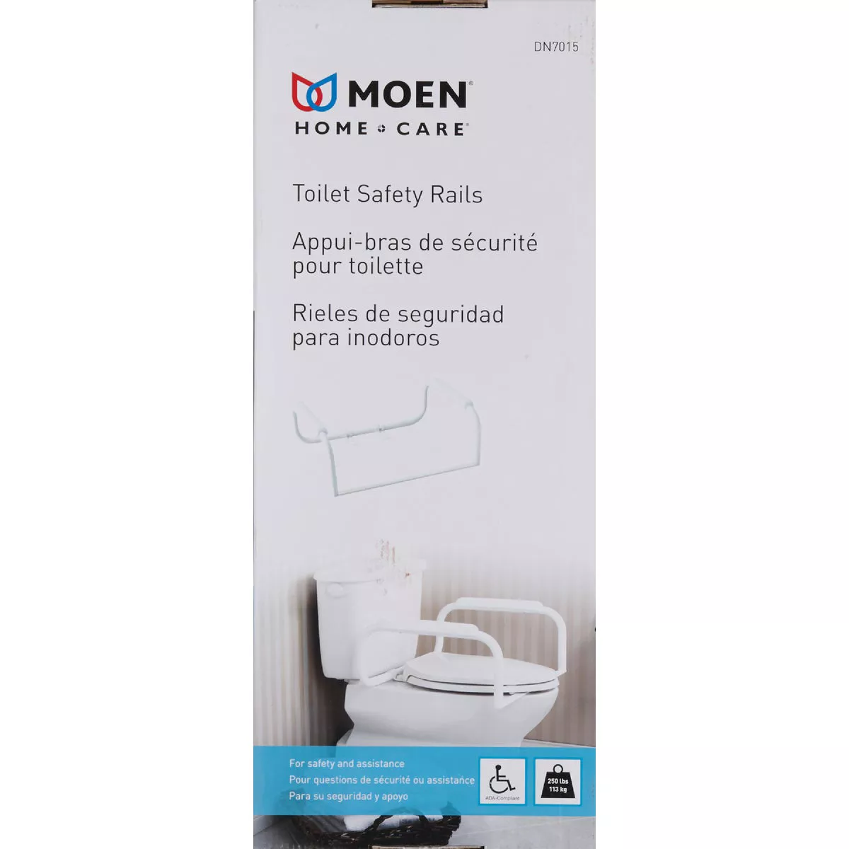 Moen Home Care 8 In. Toilet Safety Bar, Glacier - photo 3