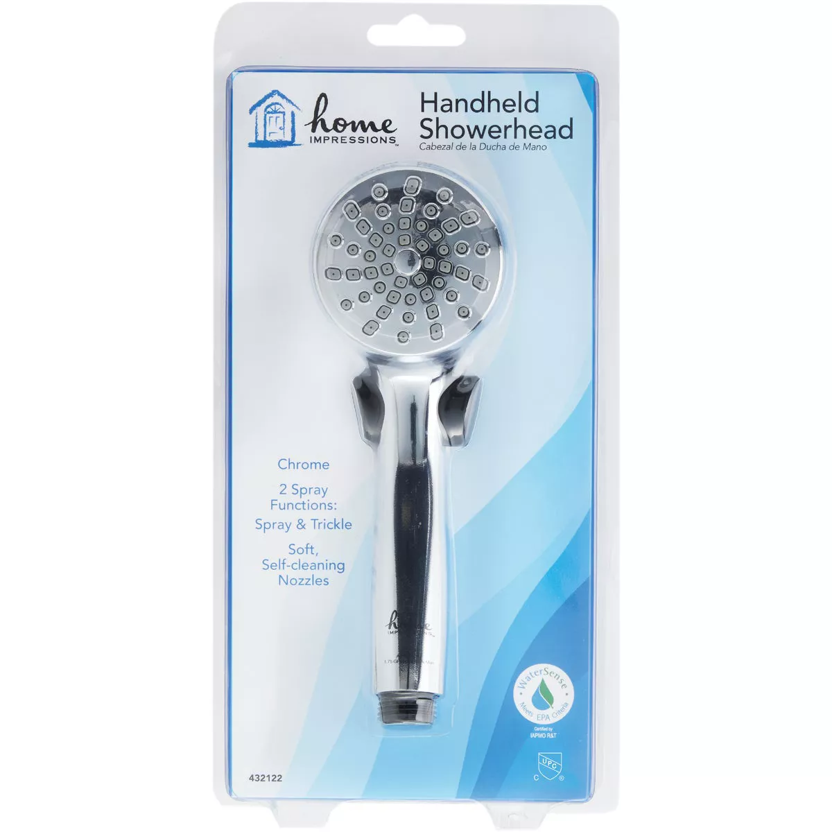 Home Impressions 2-Spray 1.8 GPM Handheld Shower Head, Chrome - photo 2