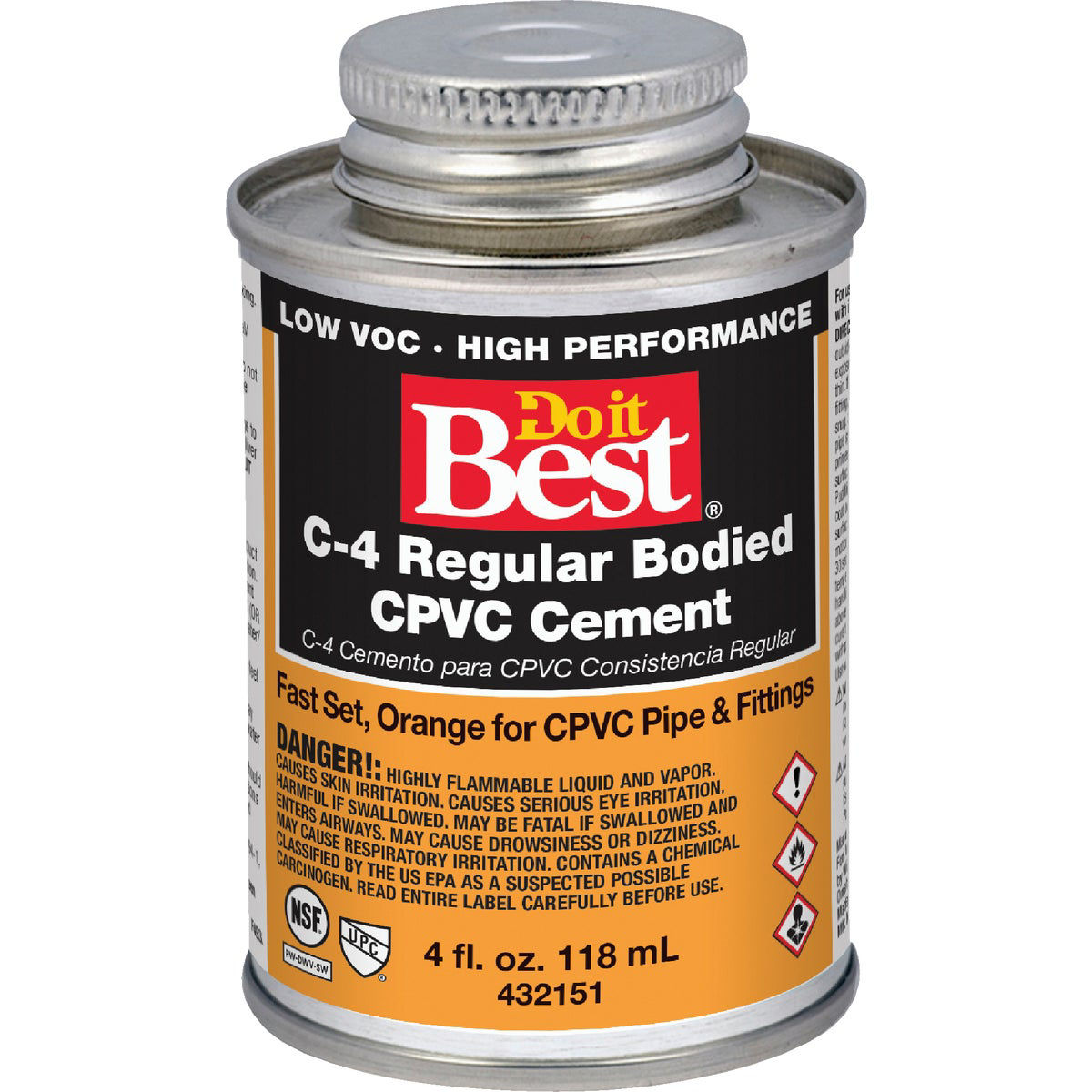 Do it Best 4 Oz. Regular Bodied Orange CPVC Cement | Do it Best