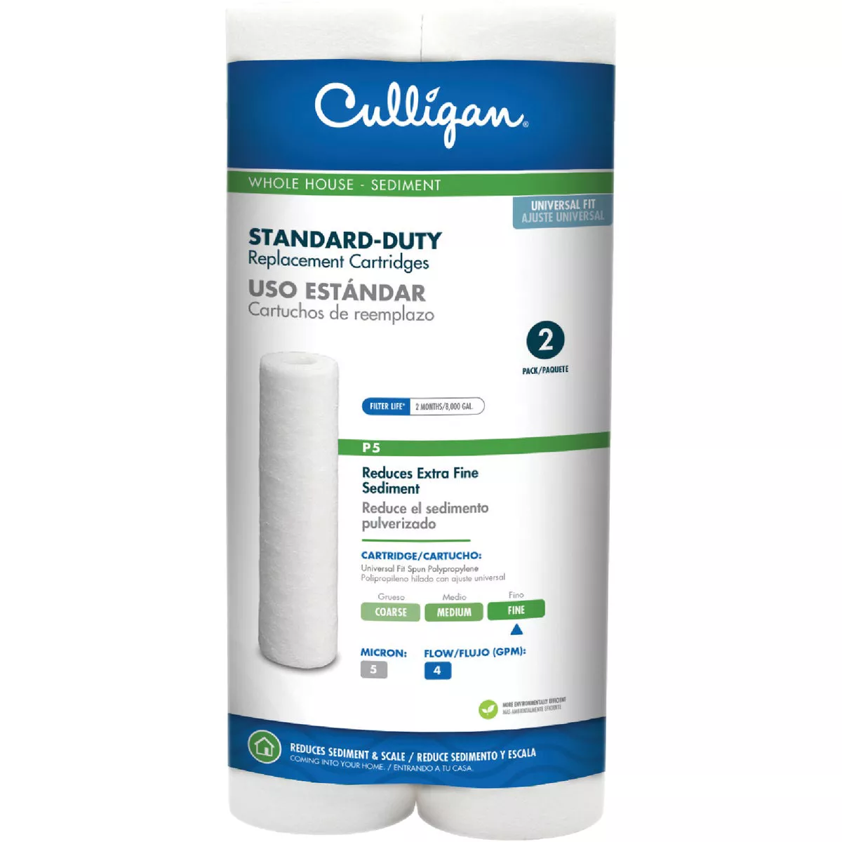 Culligan P5 Sediment Whole House Water Filter Cartridge, (2-Pack) - photo 2