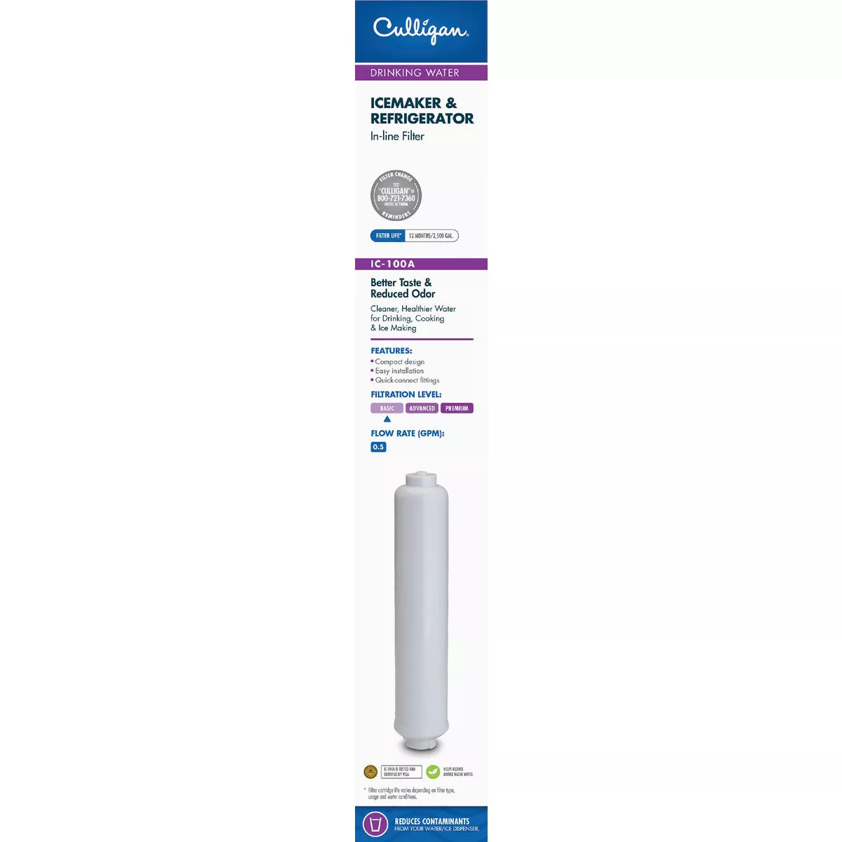 Culligan Easy Change Ice Maker and Refrigerator Drinking Water Filter - photo 2