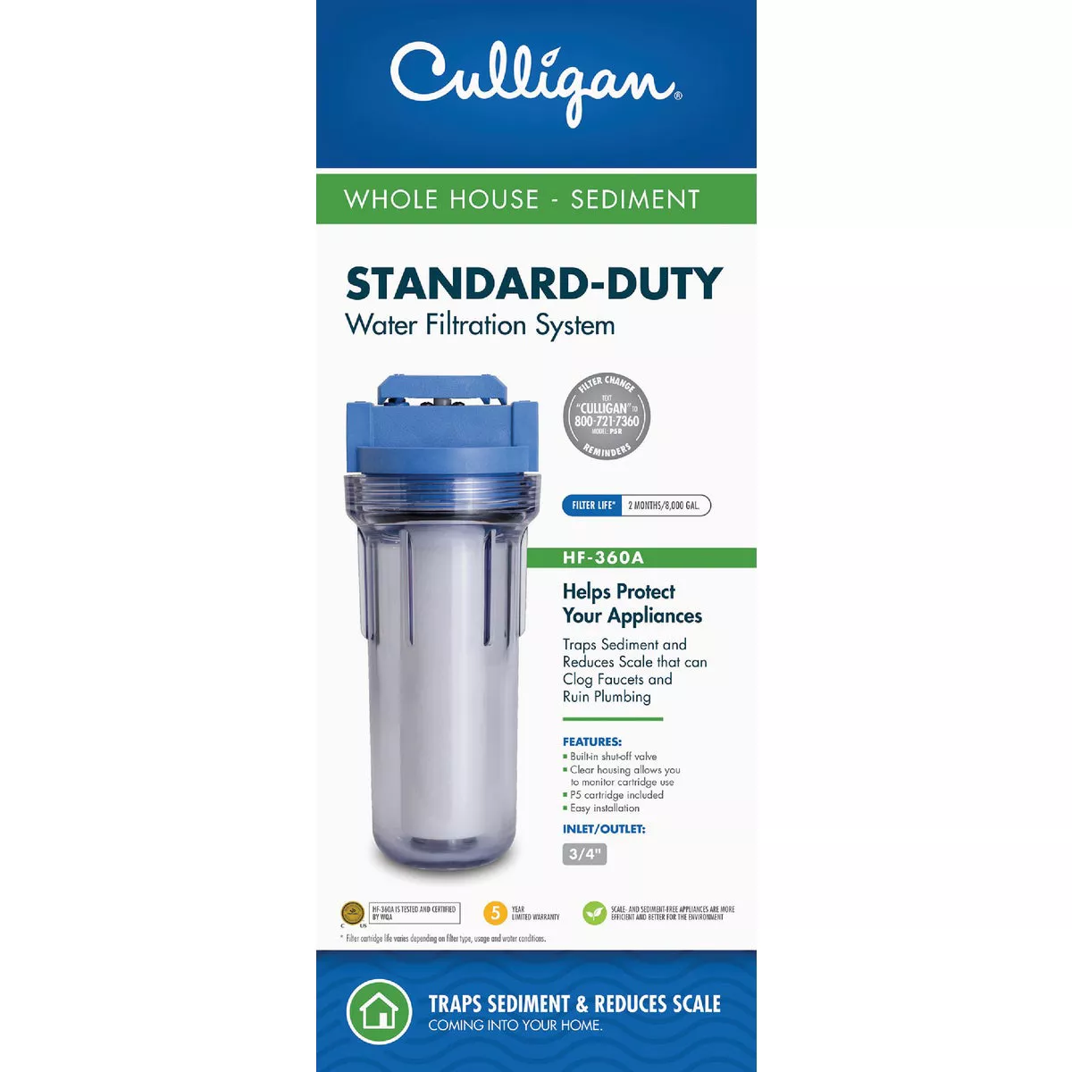 Culligan Valve-in-Head Whole House Sediment Water Filter - photo 2