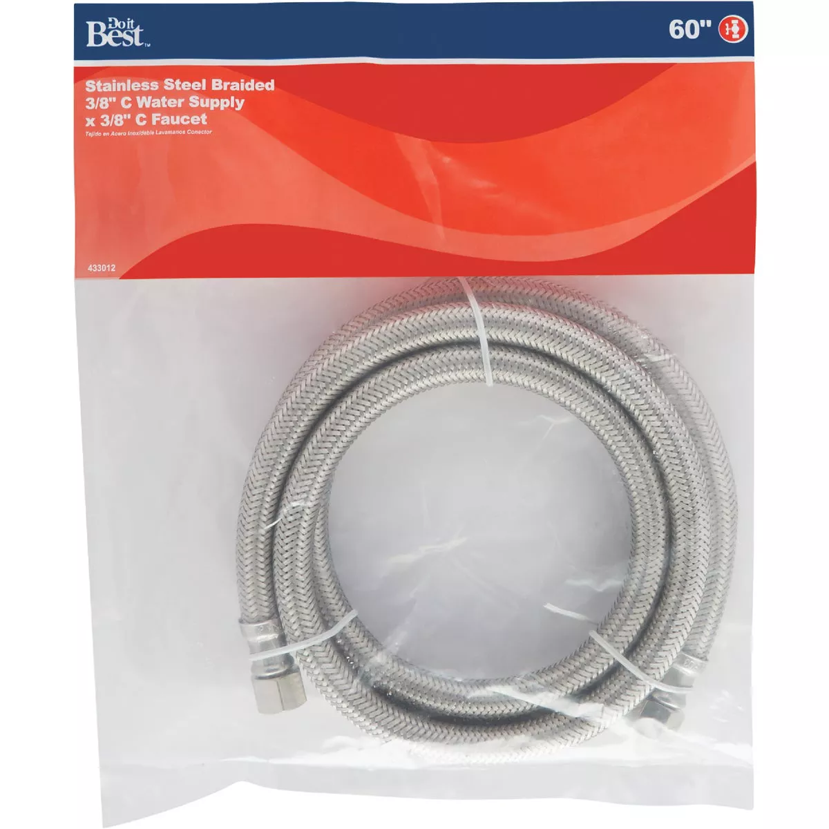 Do it Best 3/8 In. C x 3/8 In. C x 60 In. L. Braided Stainless Steel Faucet Supply Line - photo 2