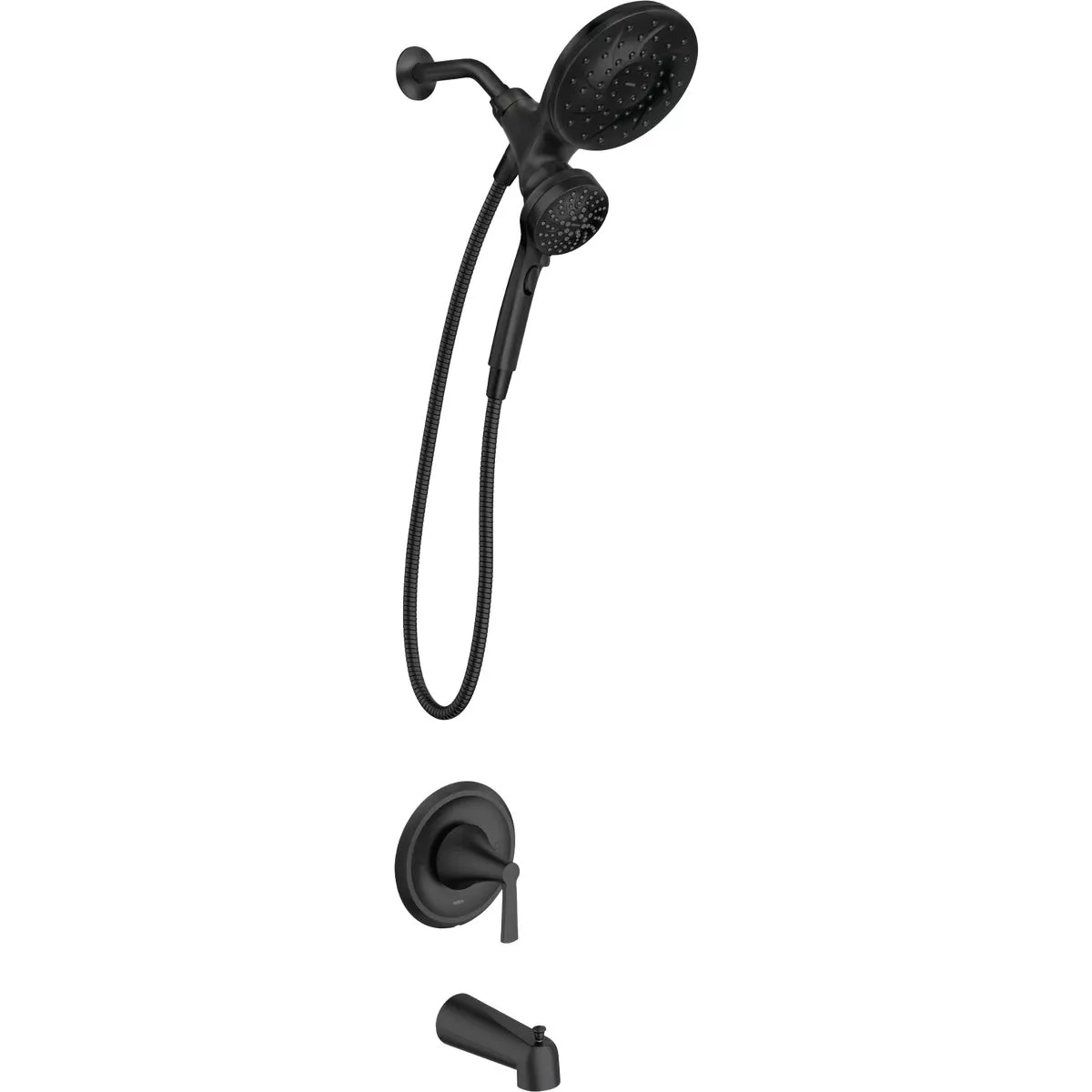 Moen Mikah Matte Black 1-Handle Tub & Shower Faucet