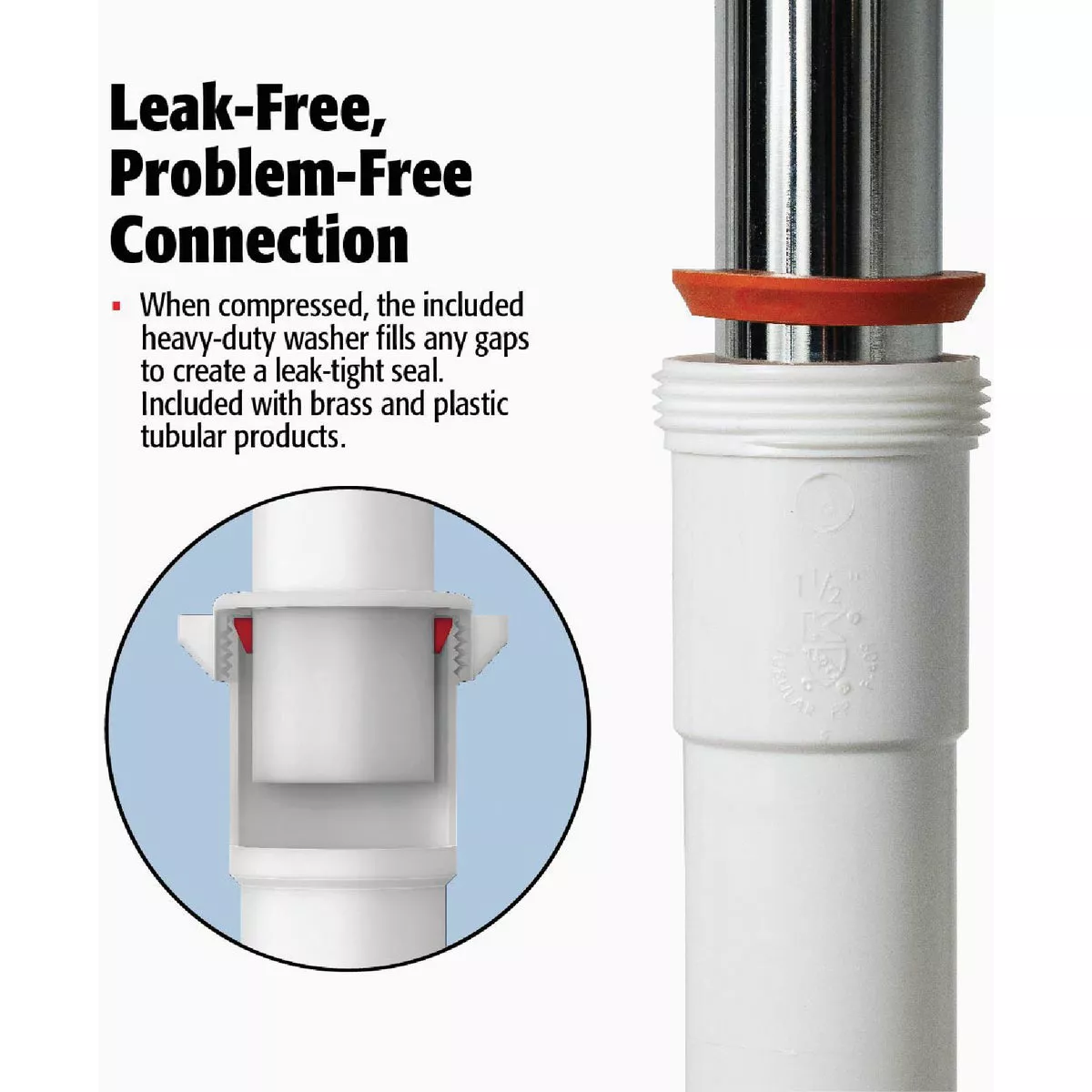 Keeney 1-1/4 In. White Plastic P-Trap - photo 5