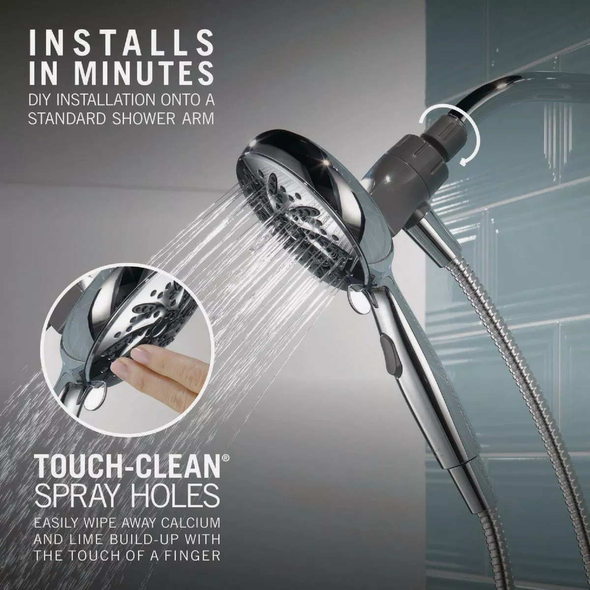 Delta SureDock 6-Spray 1.75 GPM Magnetic Hand Shower, Chrome - photo 2