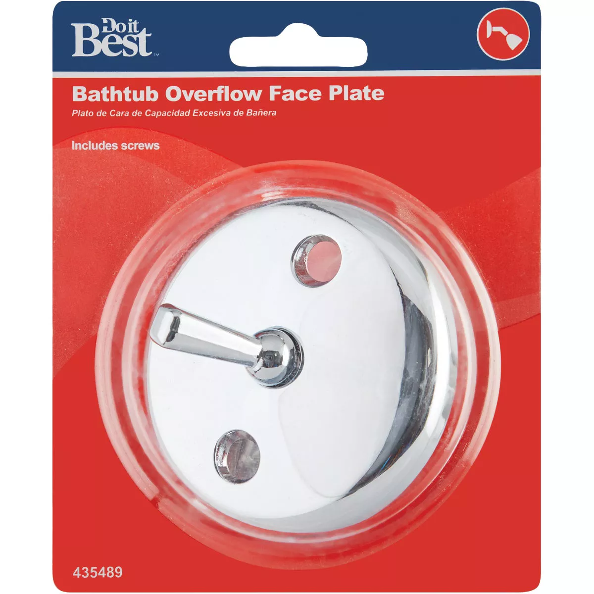 Do it Two-Hole Chrome Bath Drain Face Plate - photo 2