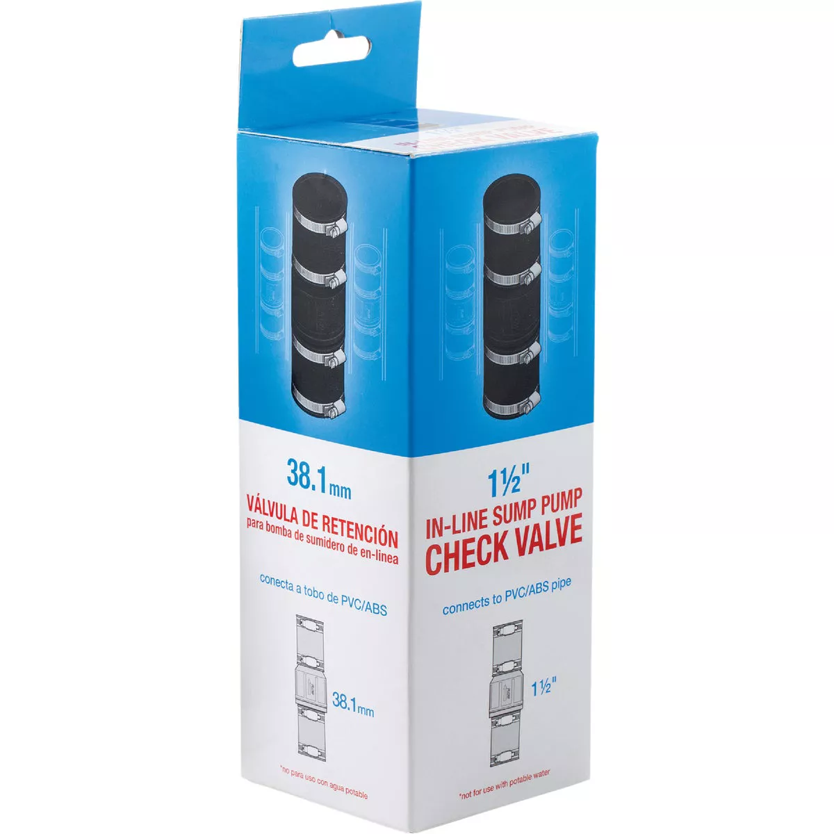 PLUMBEEZE 1-1/2 In. ABS Thermoplastic In-Line Sump Pump Check Valve - photo 2