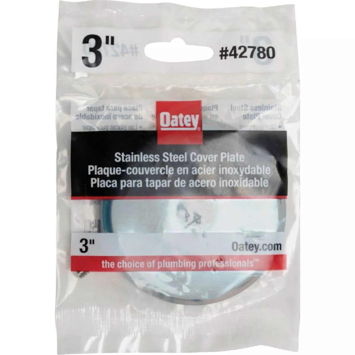 Oatey 3 In. Stainless Steel Cover Plate - photo 2