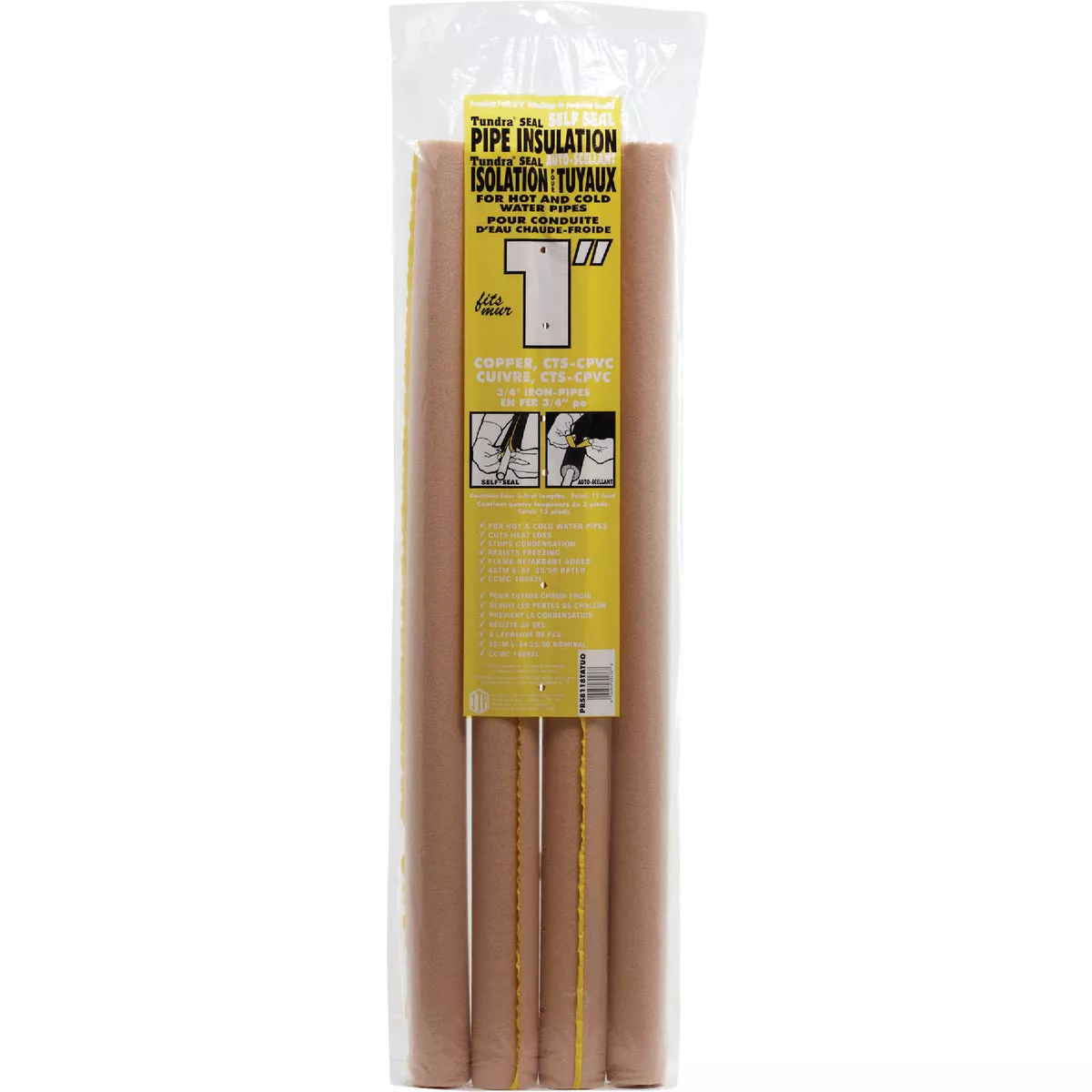 Tundra Plus 5/8 In. Wall Self-Sealing Polyolefin Pipe Insulation Wrap, 1 In. x 3 Ft. (4-Pack) - photo 2